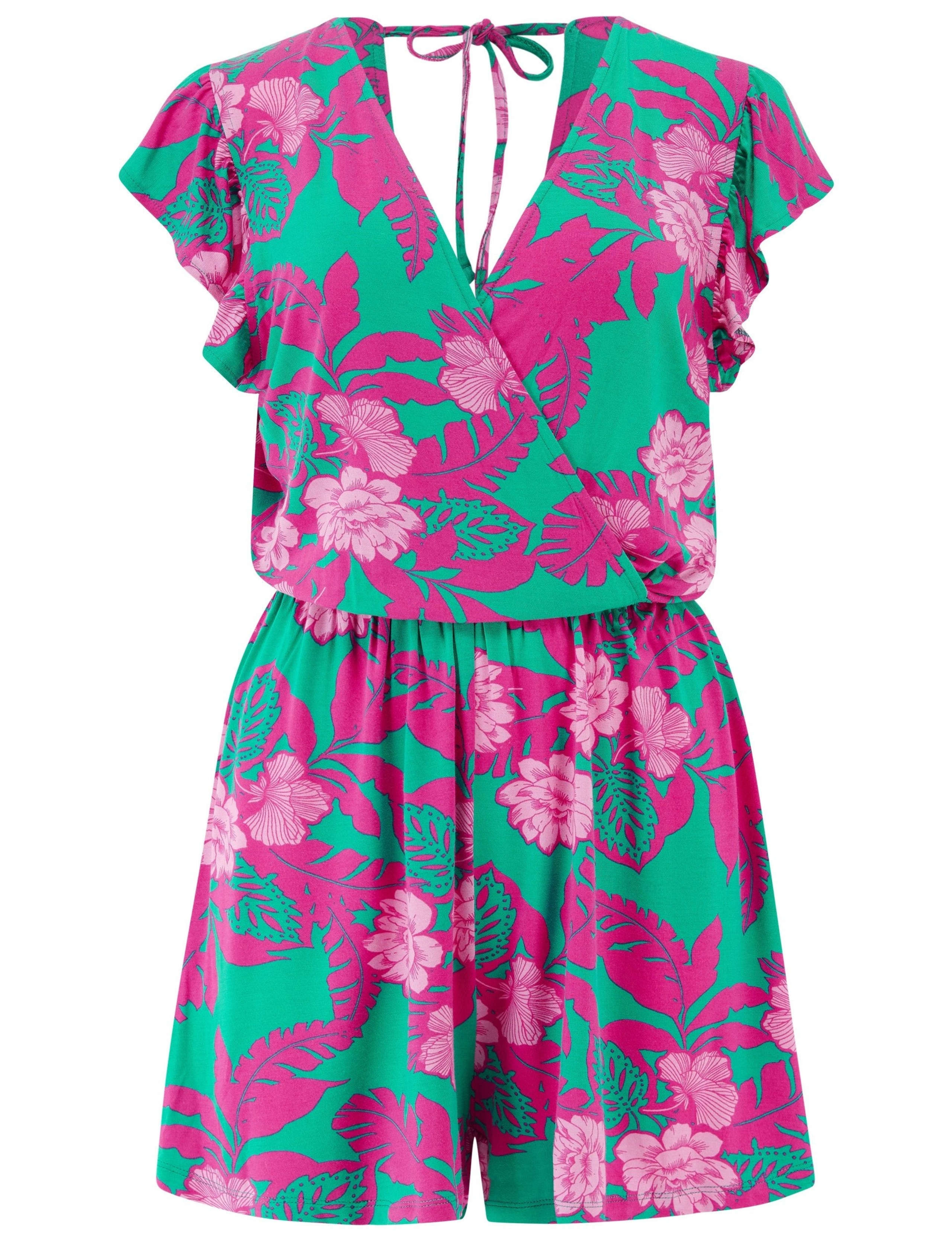 Amelia Jersey Floral Short Sleeve Playsuit 2 of 5