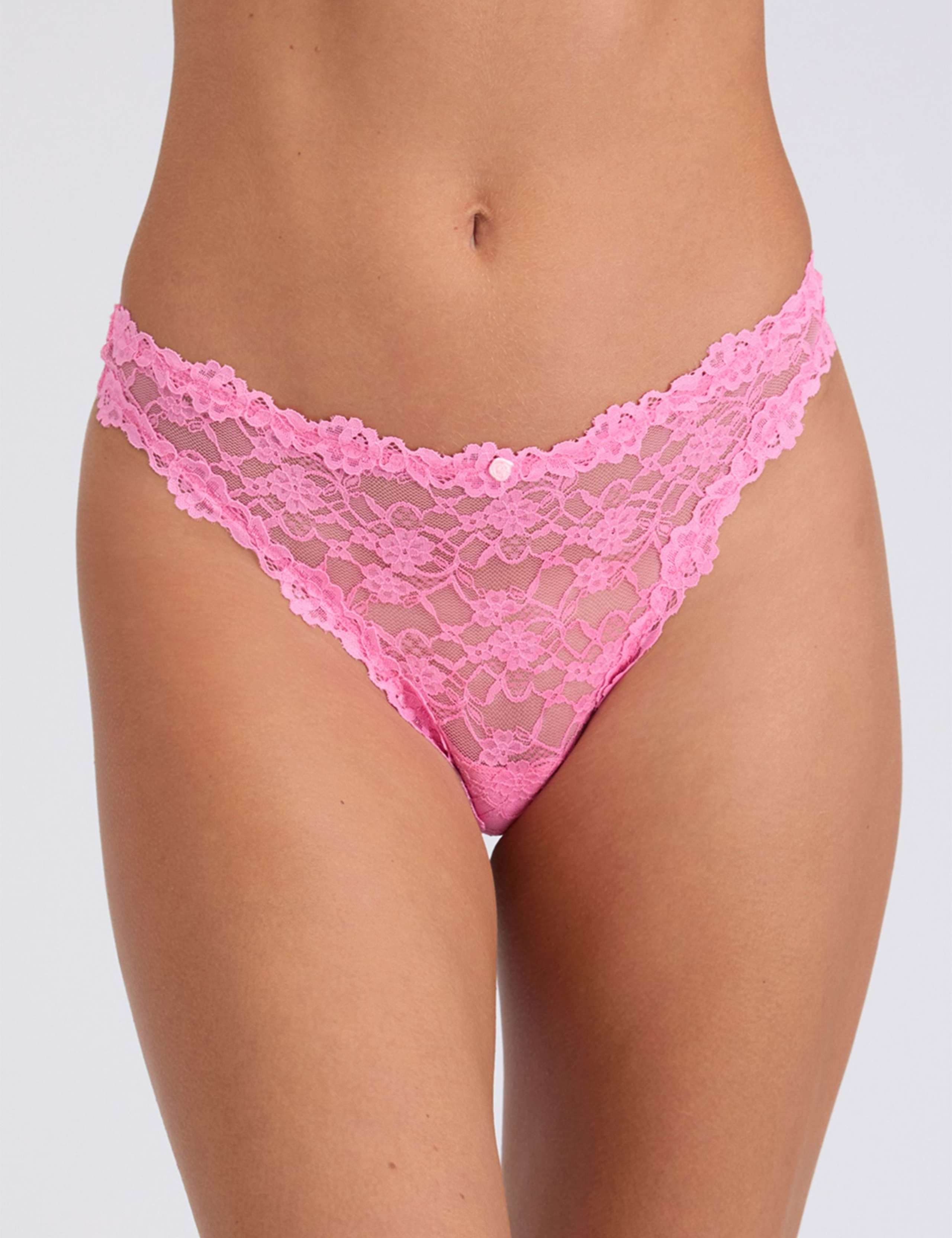 3pk Brooke All Over Lace High Leg Thongs 8 of 10