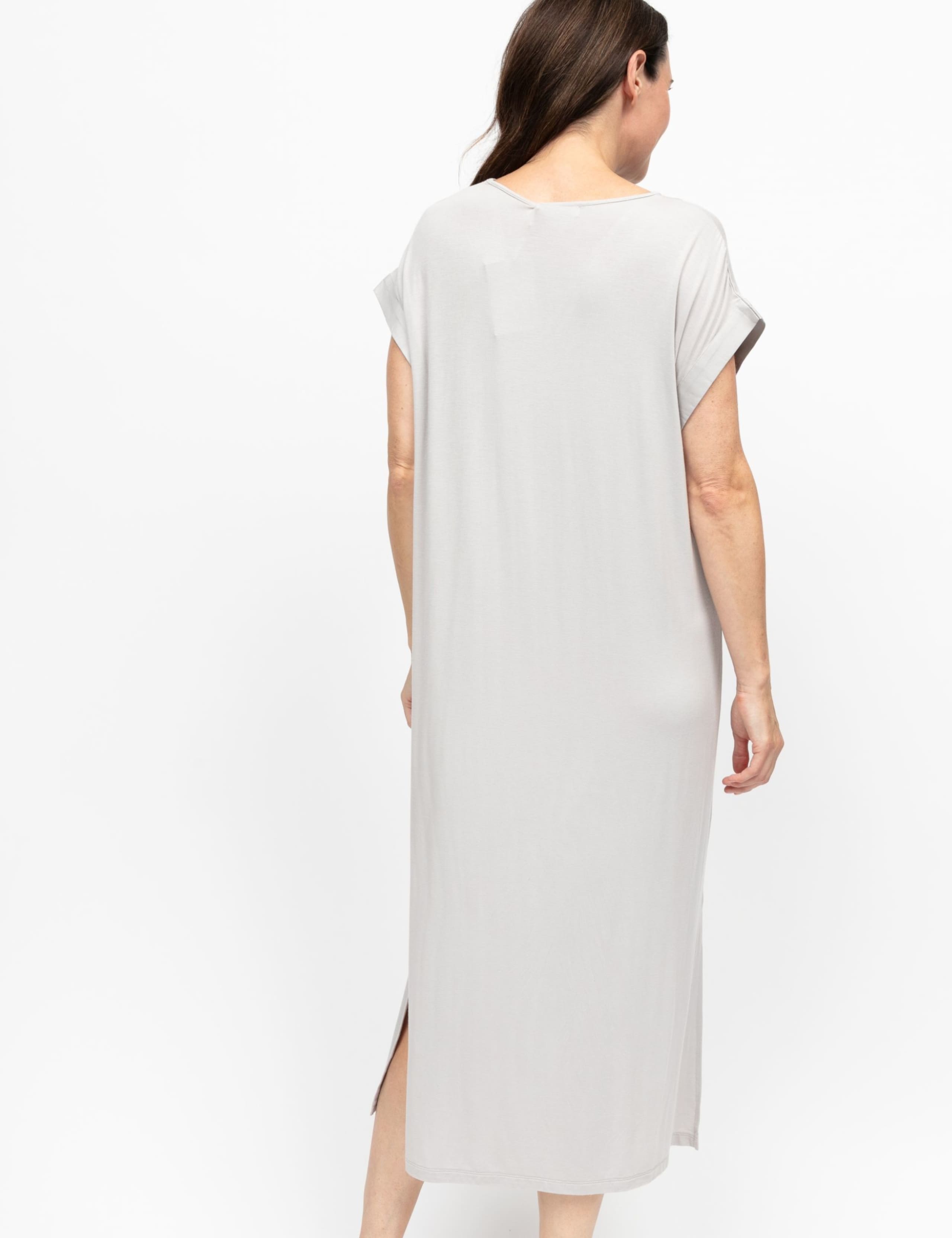 Modal Rich V-Neck Long Nightdress 4 of 4