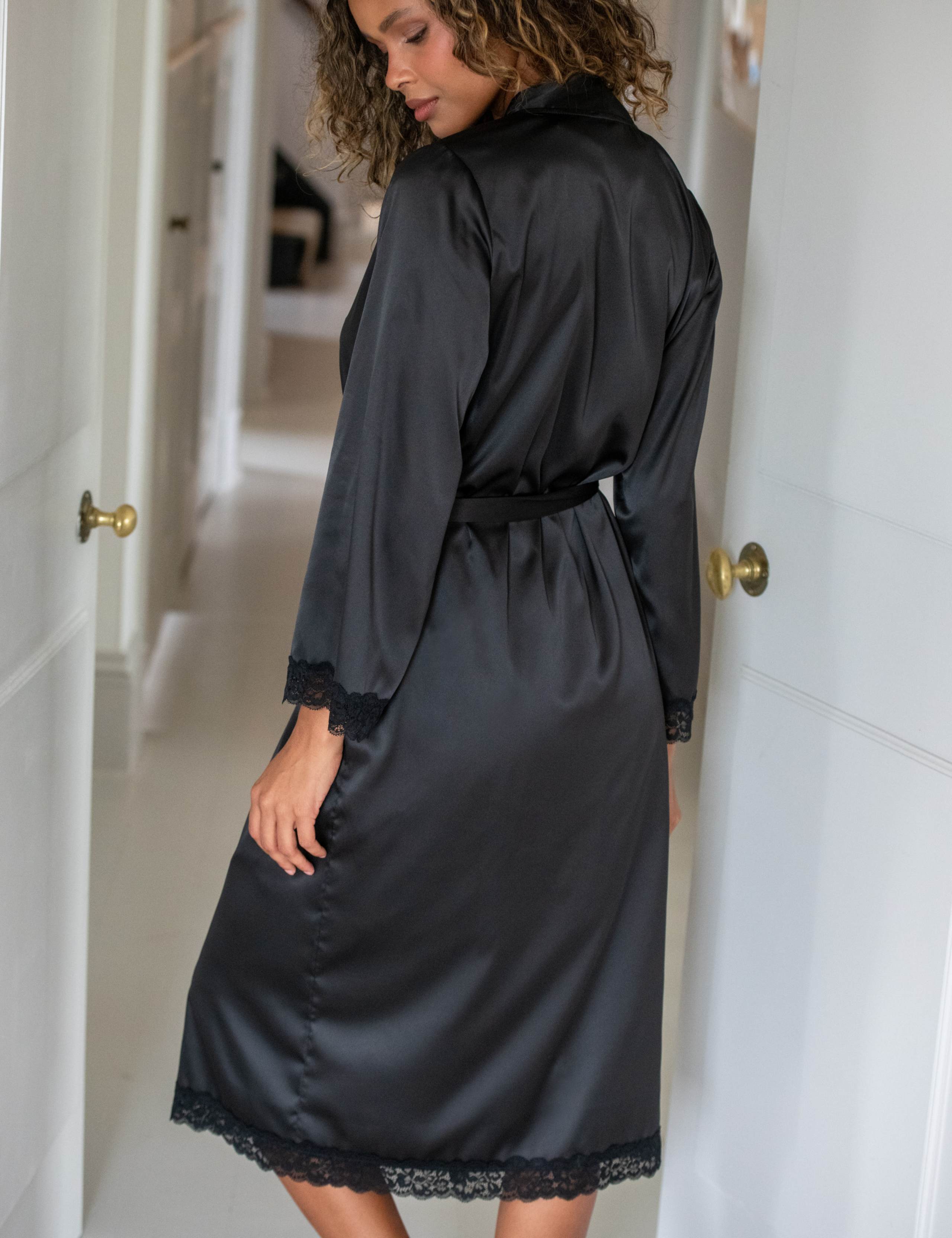 Dusk Satin Kimono Dressing Gown 5 of 9
