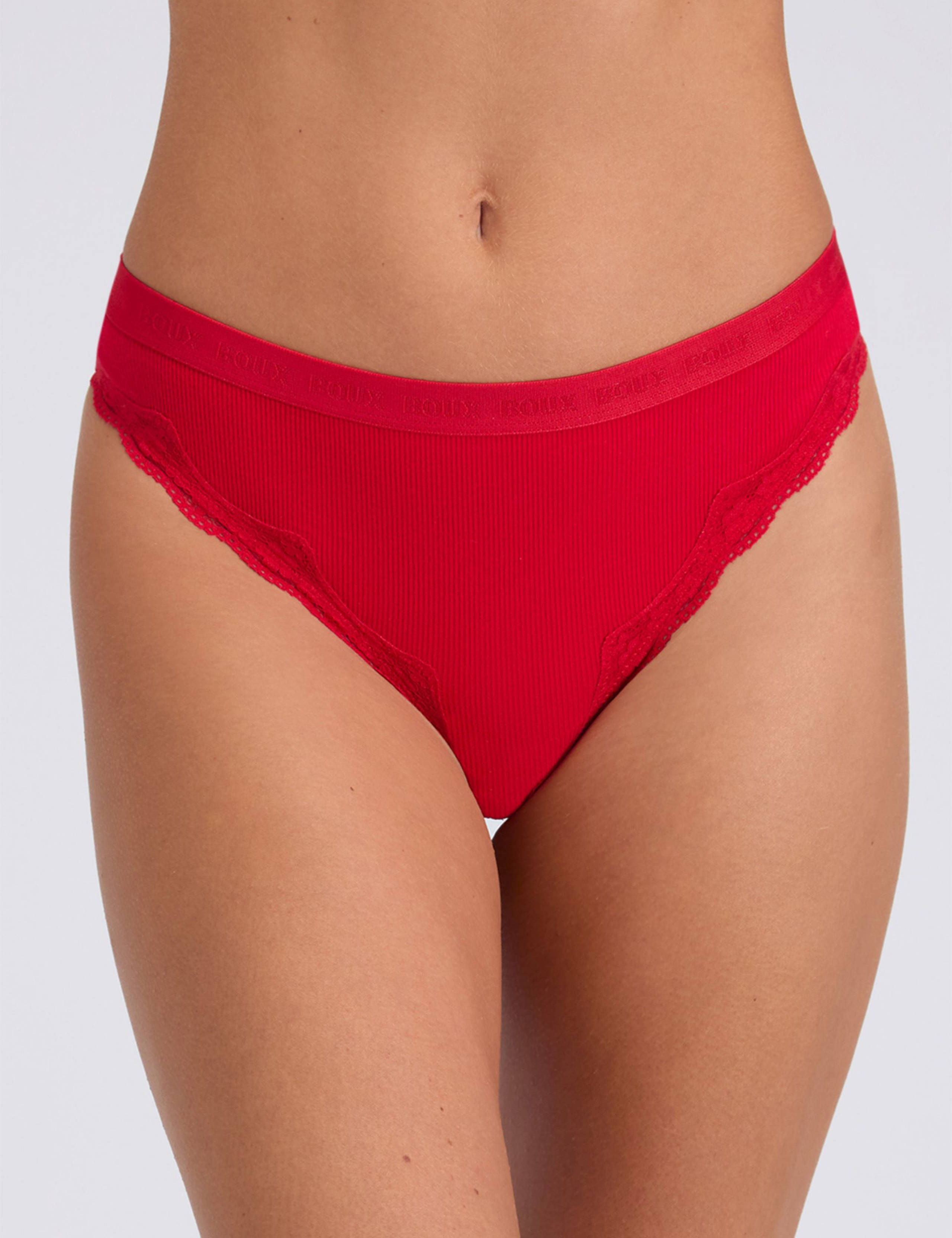 3pk Lola Ribbed Heart Print & Plain Thongs 8 of 10