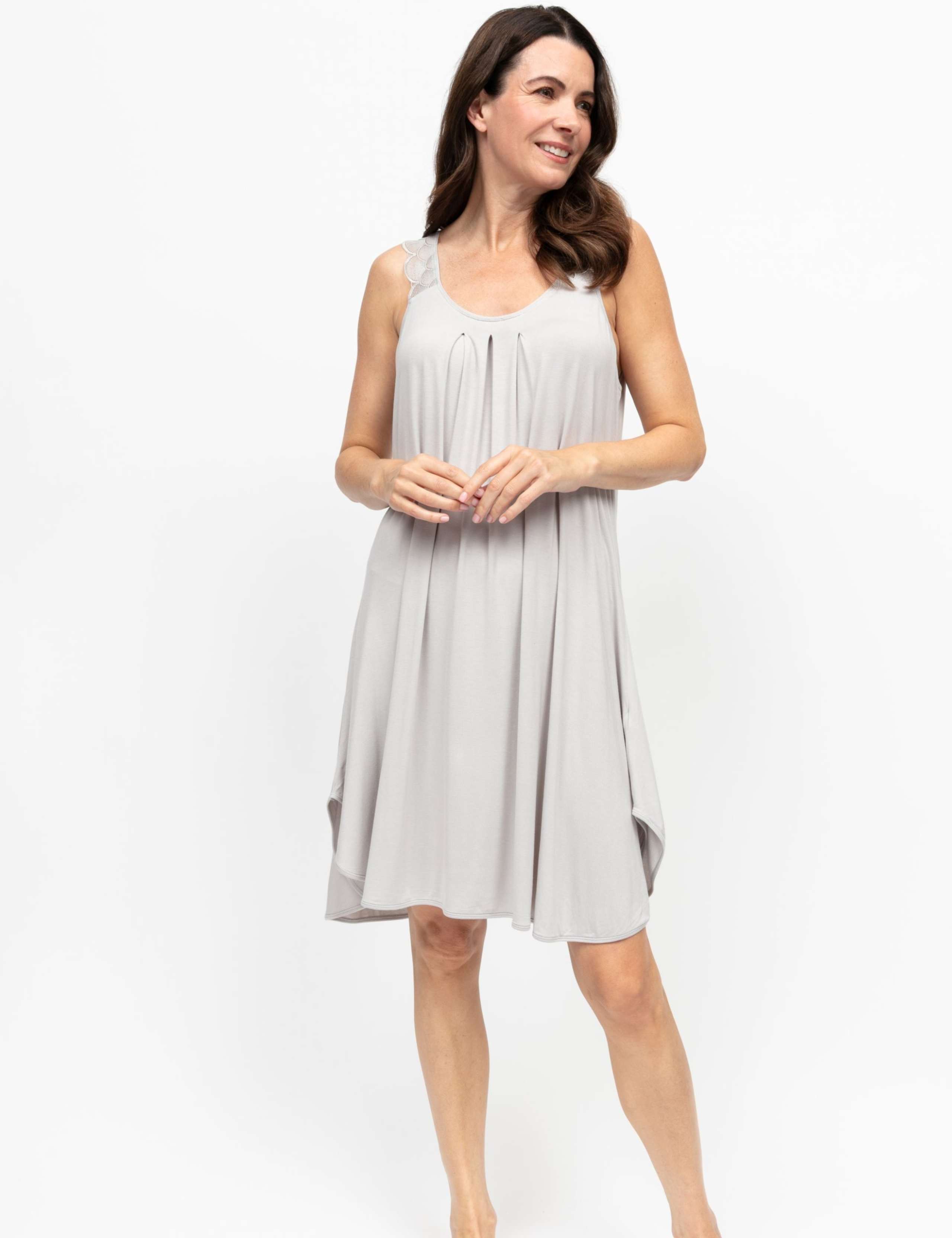 Modal Rich Pleated Swing Nightdress 3 of 4