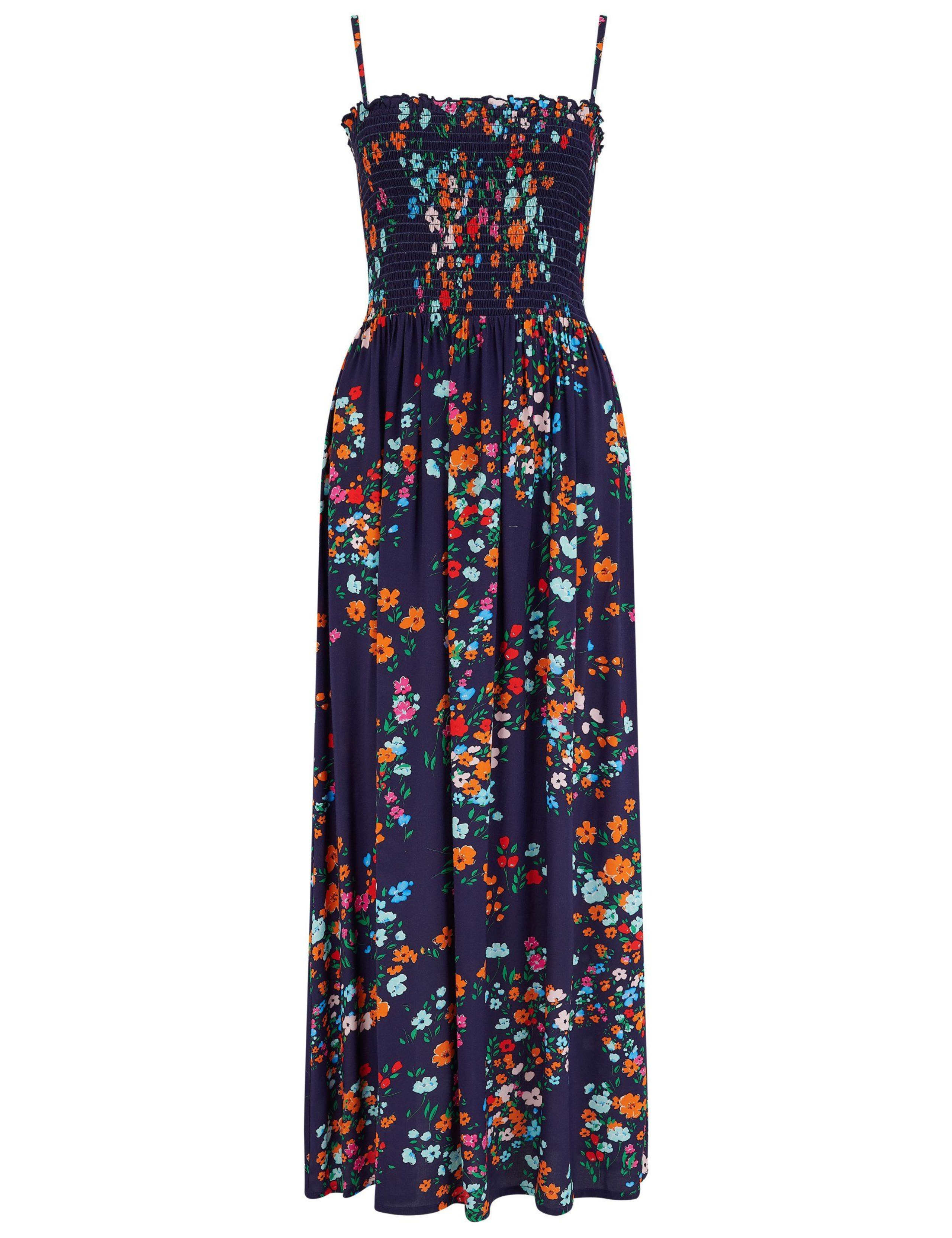Emma Floral Shirred Strappy Maxi Beach Dress 7 of 7