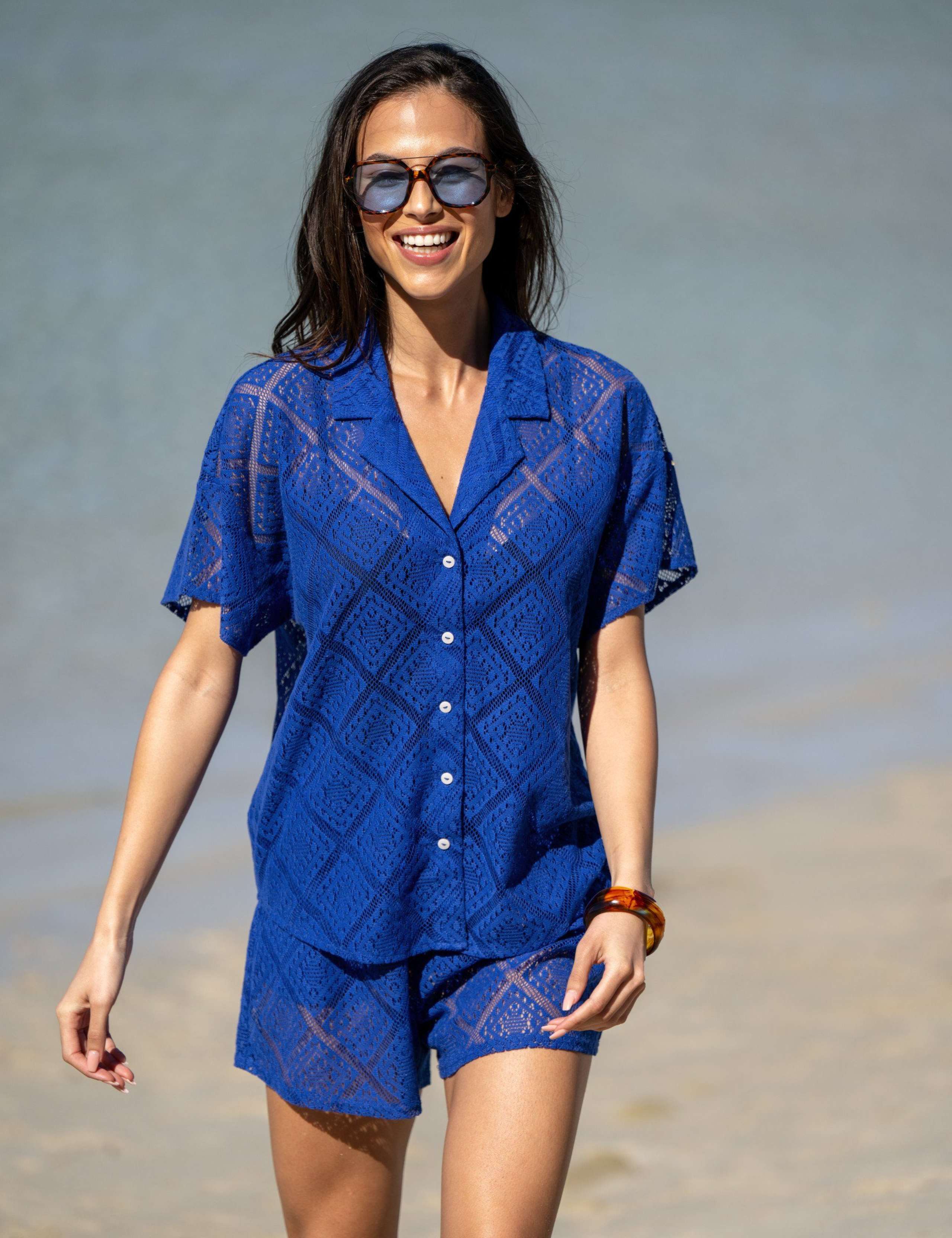 Free Spirit Crochet Co-Ord Shirt & Short Set 3 of 6