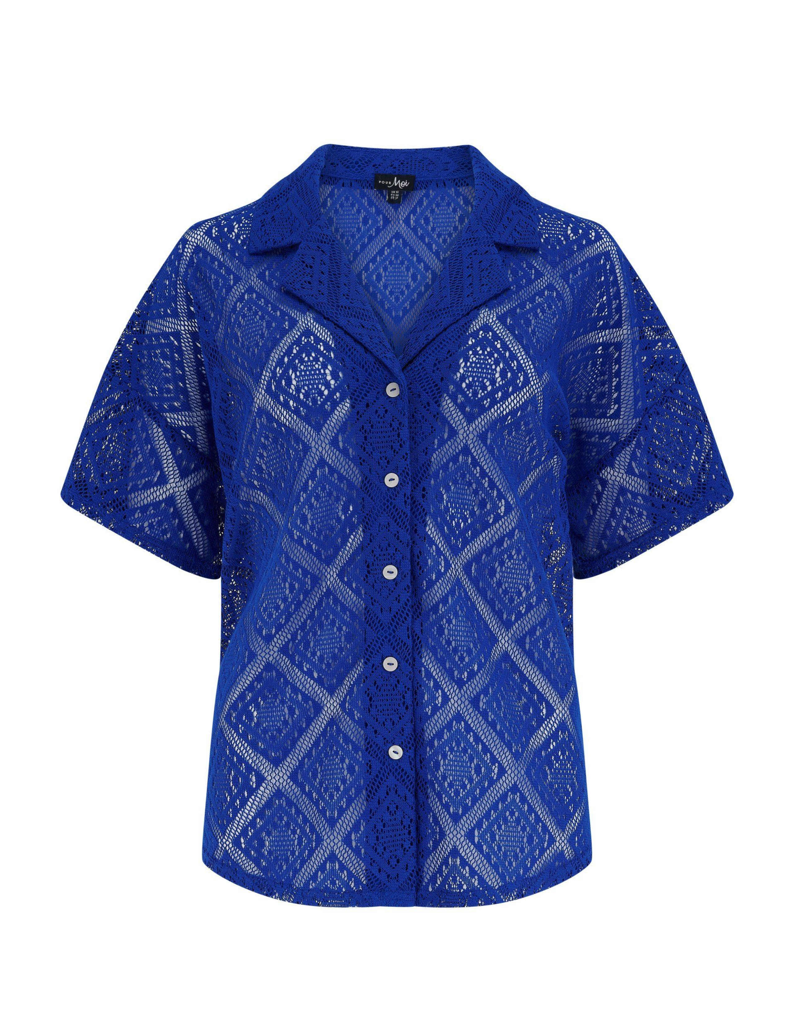 Free Spirit Crochet Co-Ord Shirt & Short Set 6 of 6