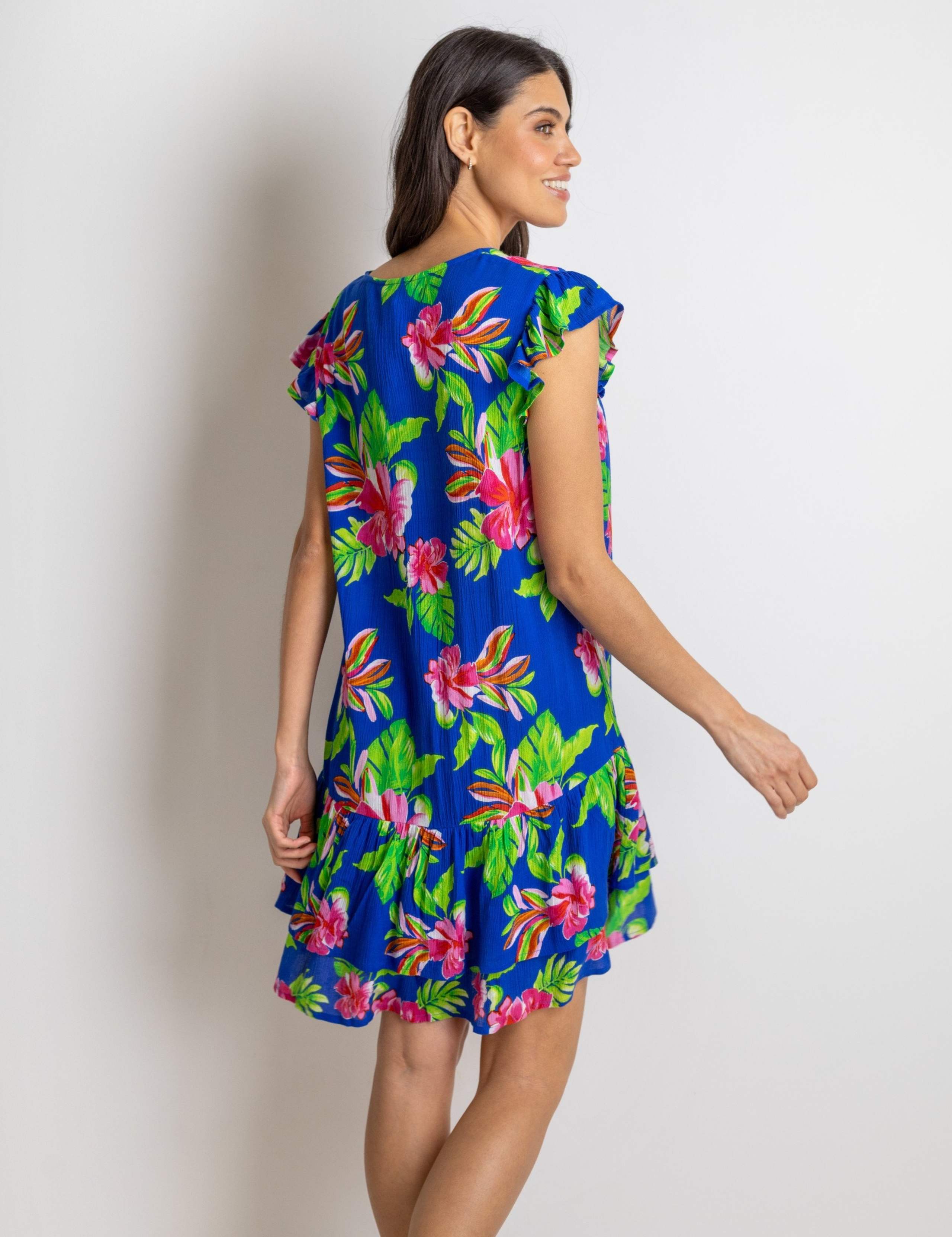 Gracie Floral Mini Swing Beach Dress 3 of 5