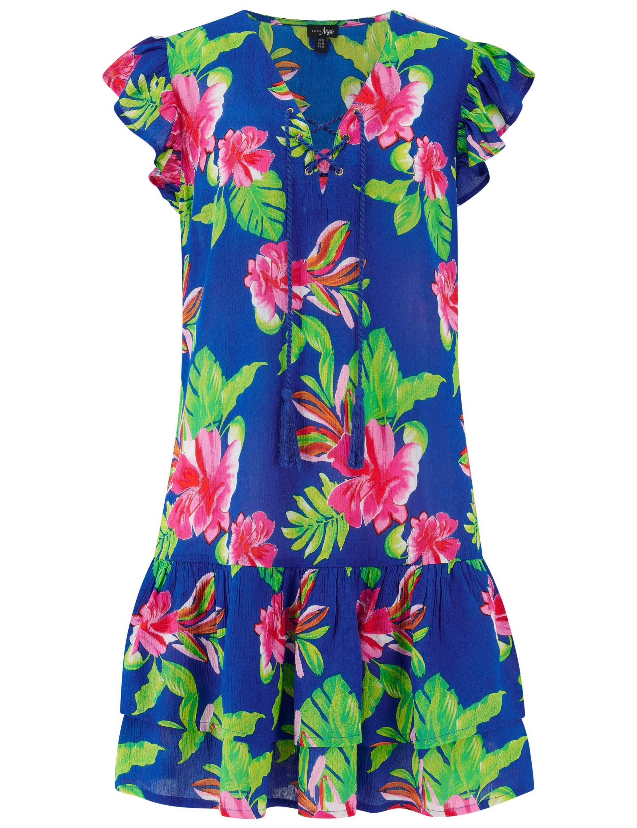 Gracie Floral Mini Swing Beach Dress 2 of 5