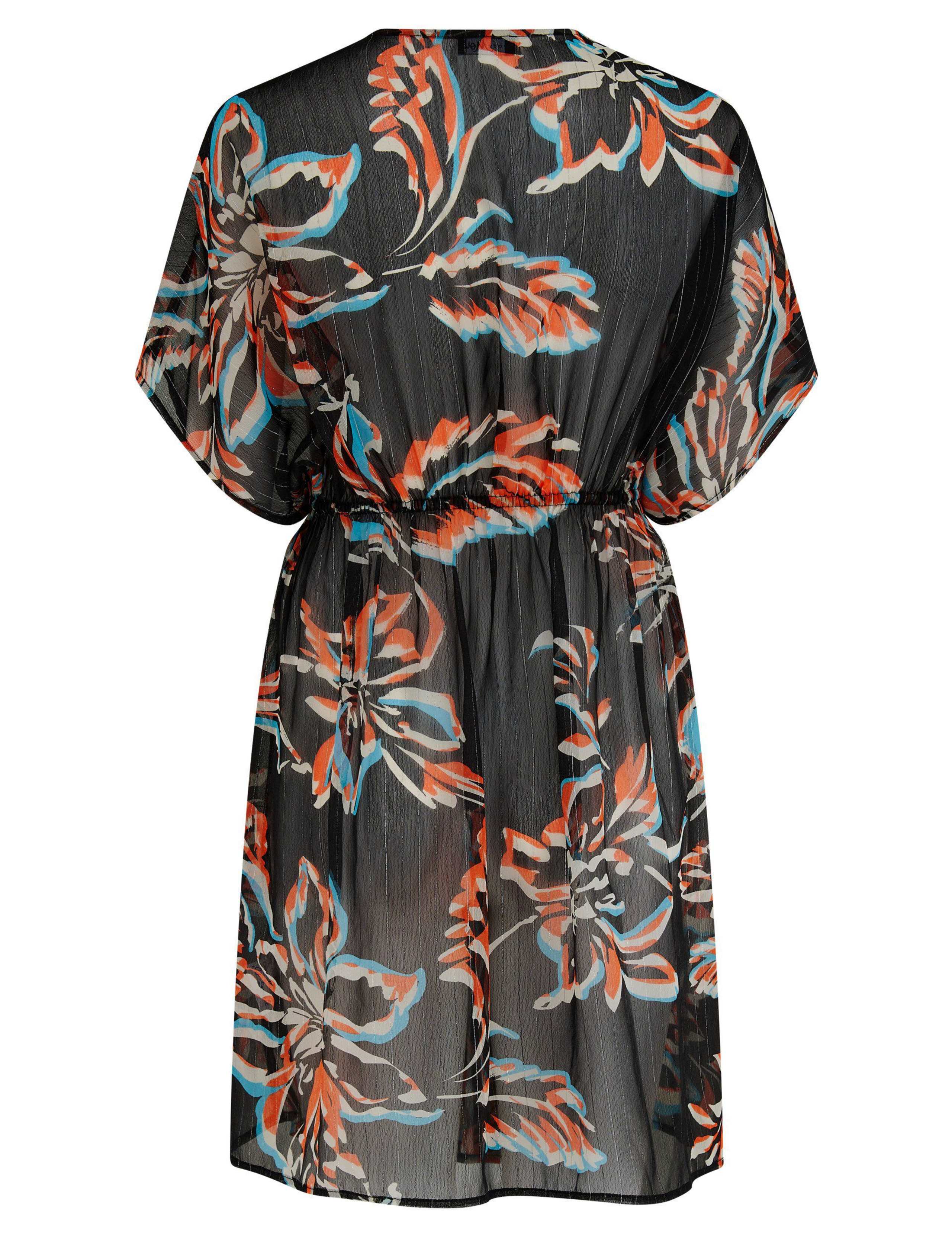 Chiffon Floral Mini Kaftan Beach Cover Up 6 of 7