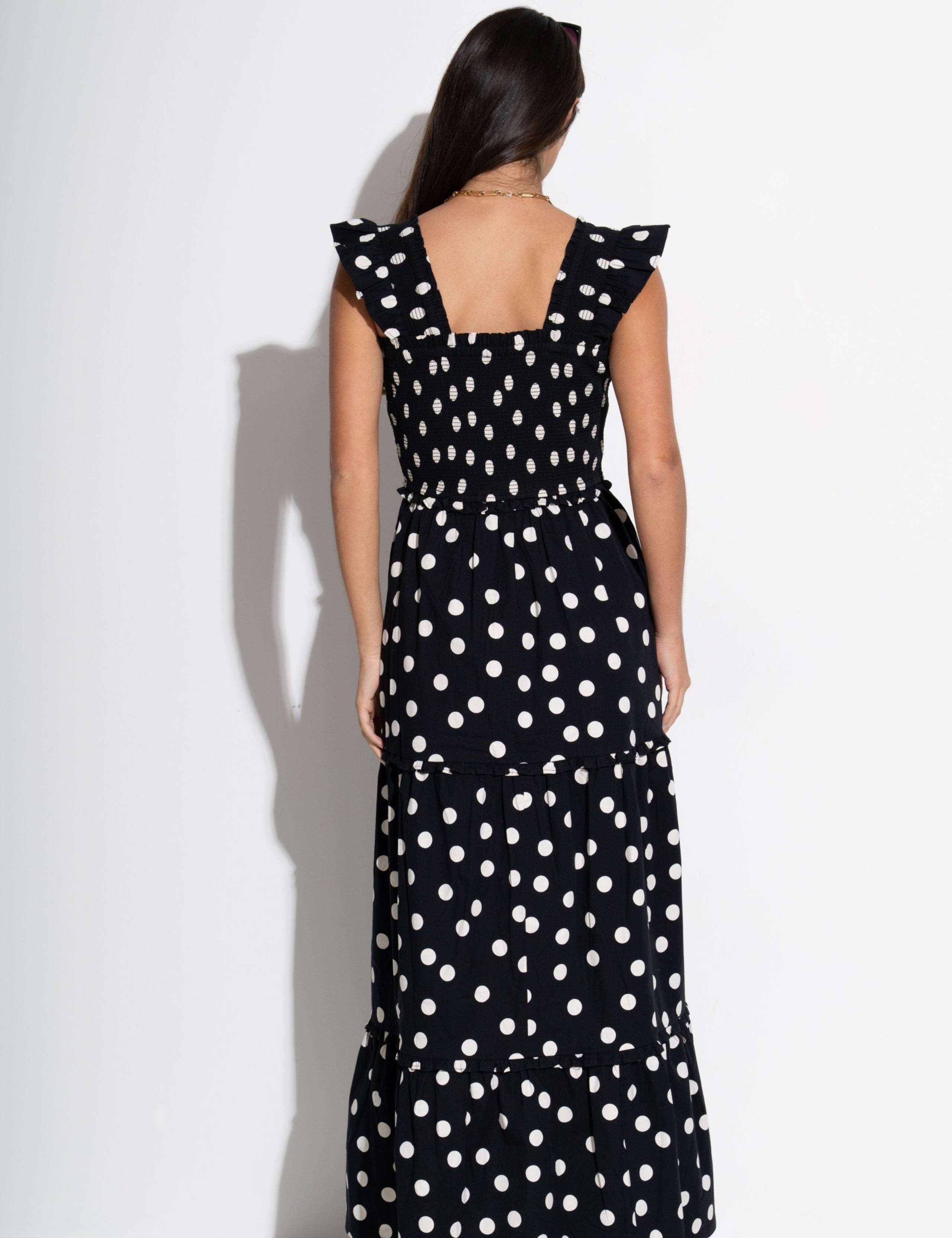 Lucy Pure Cotton Polka Dot Maxi Dress 4 of 6
