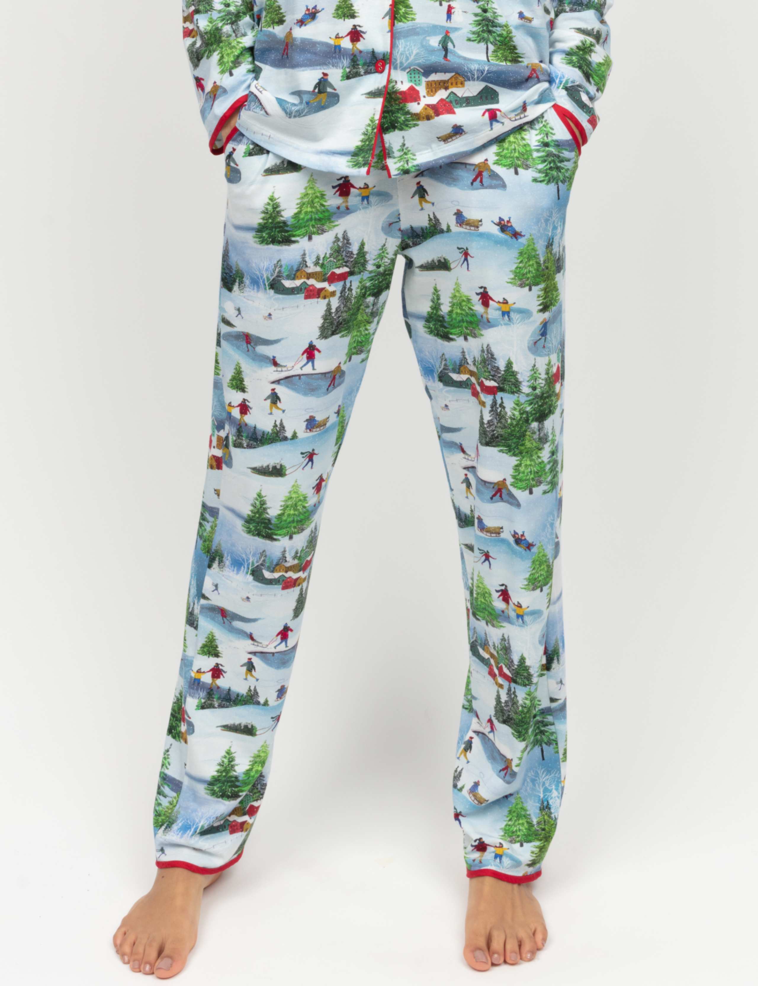 Womens Family Winter Print Pyjama Bottoms 1 of 4