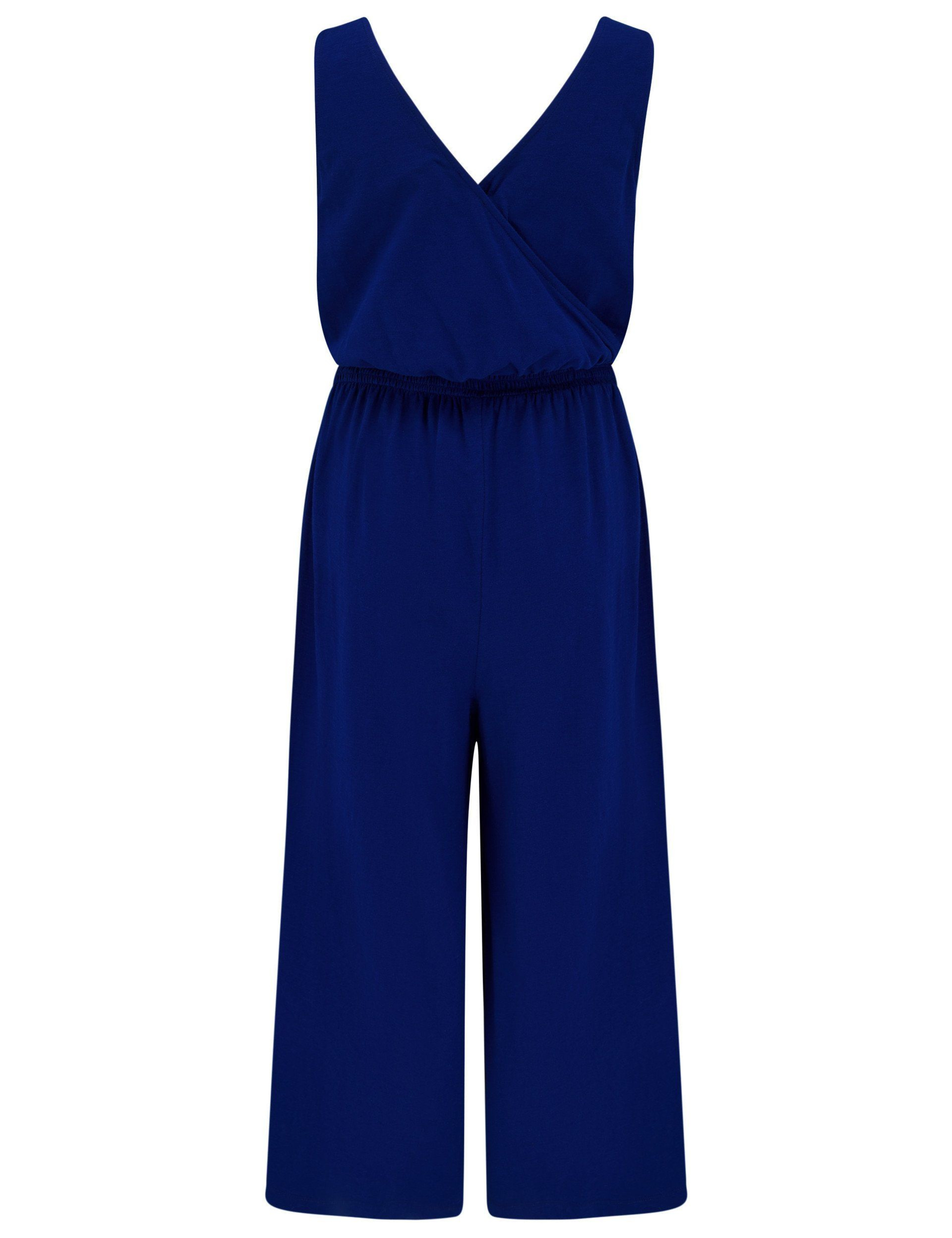 Maya Fuller Bust Cotton Slub Jersey Built Up Cropped Leg Jumpsuit 5 of 6