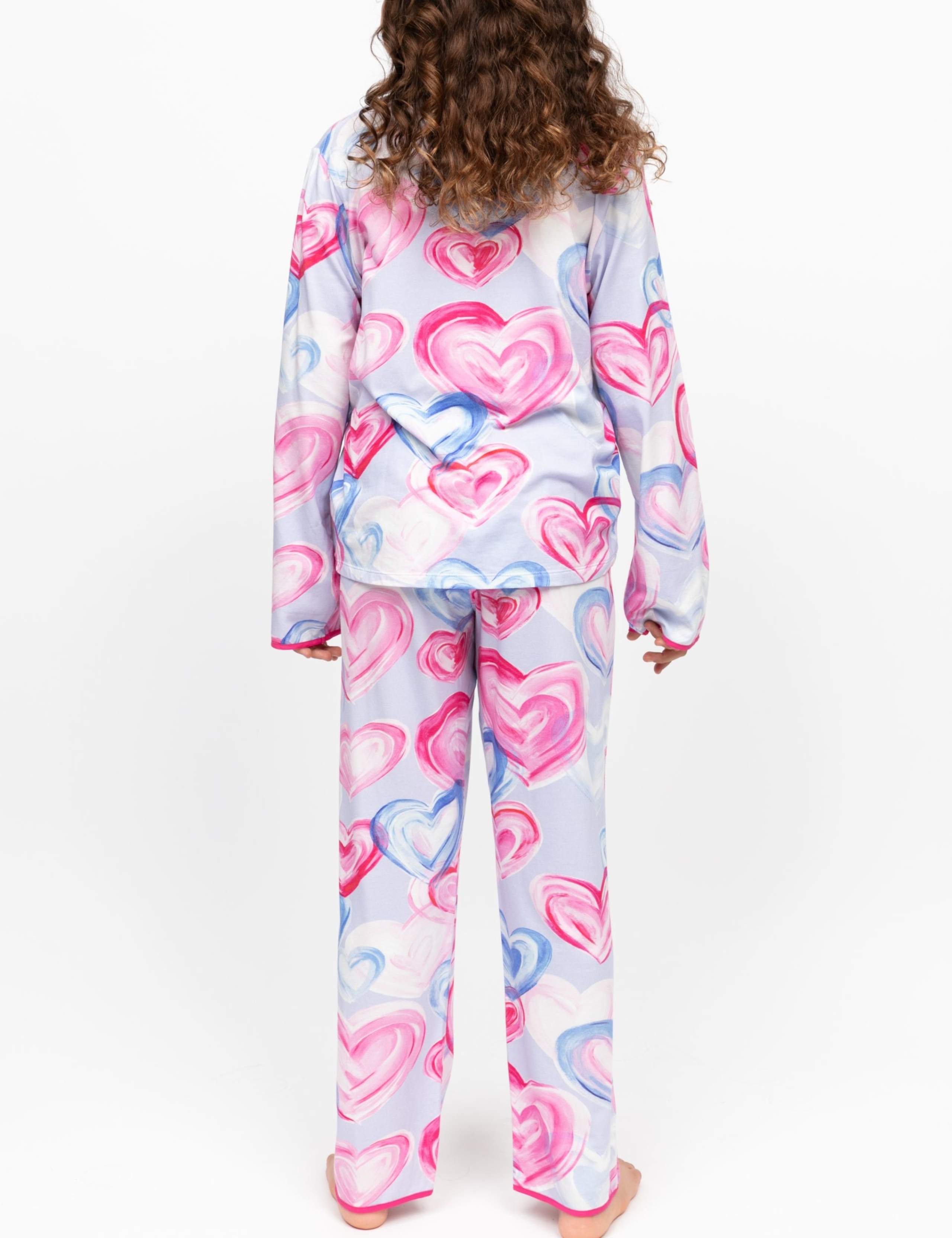 Cotton Blend Heart Print Pyjamas (2-13 Yrs) 3 of 4