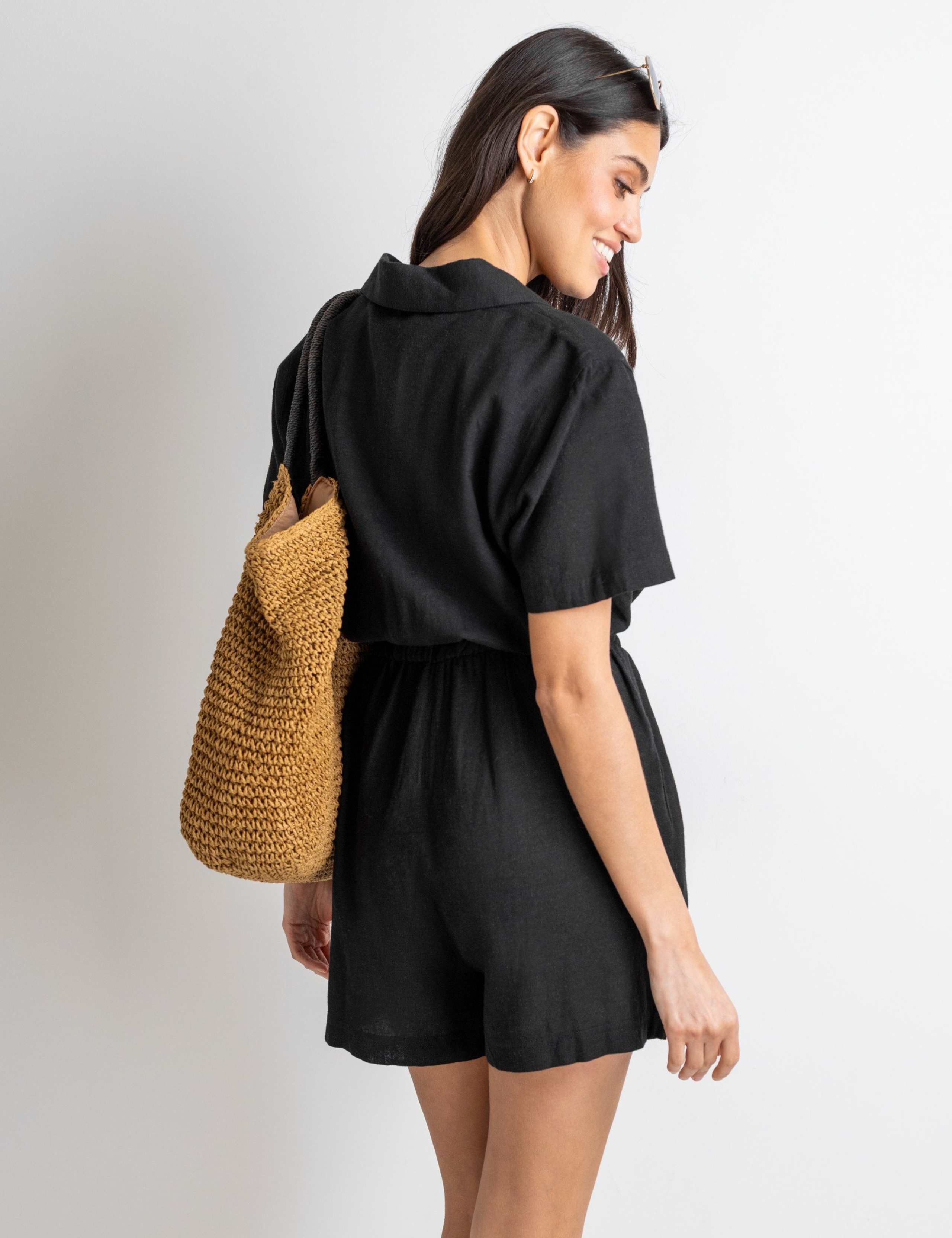 Paige Textured Woven Utility Playsuit 4 of 5