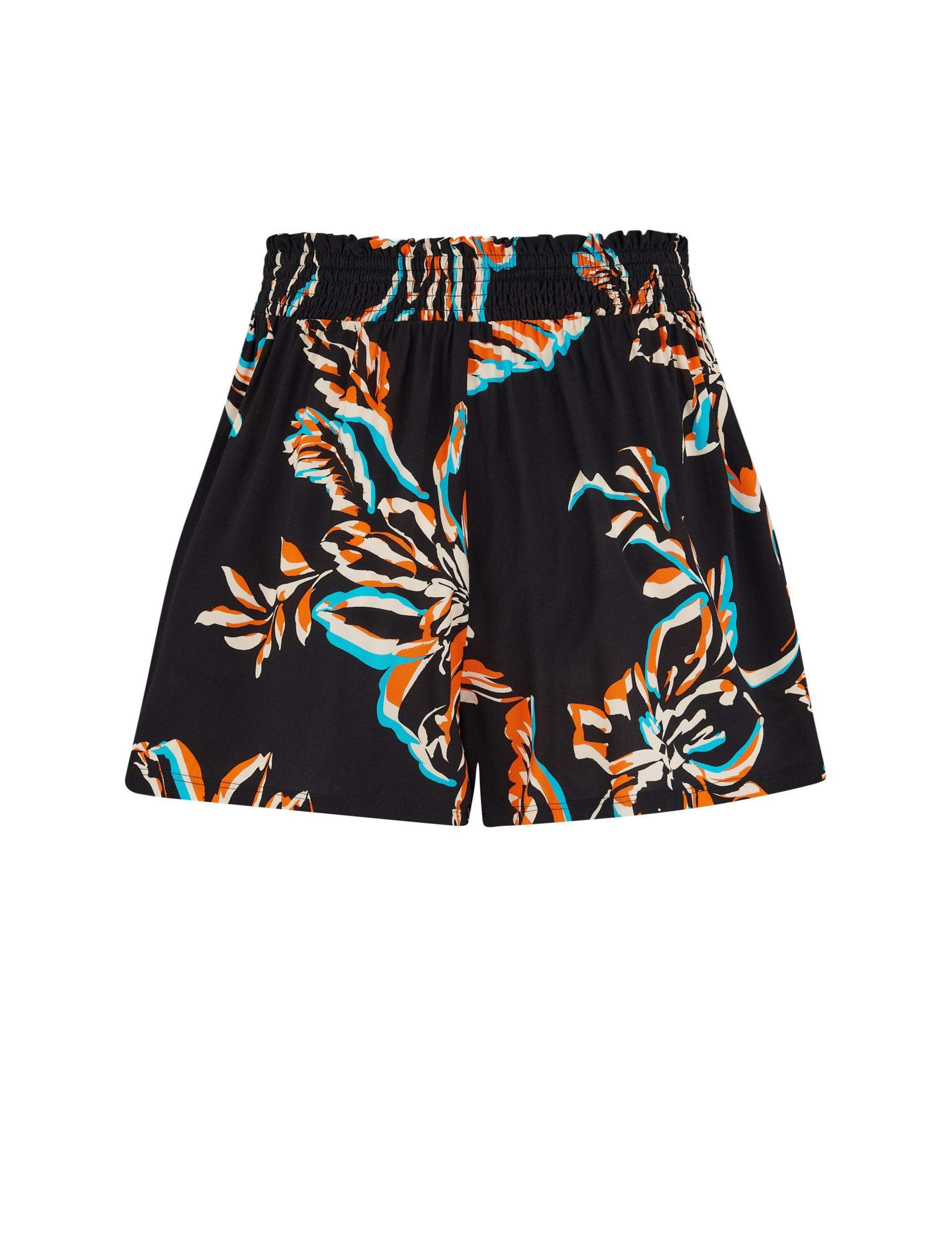 Floral Shirred High Waisted Beach Shorts 7 of 7
