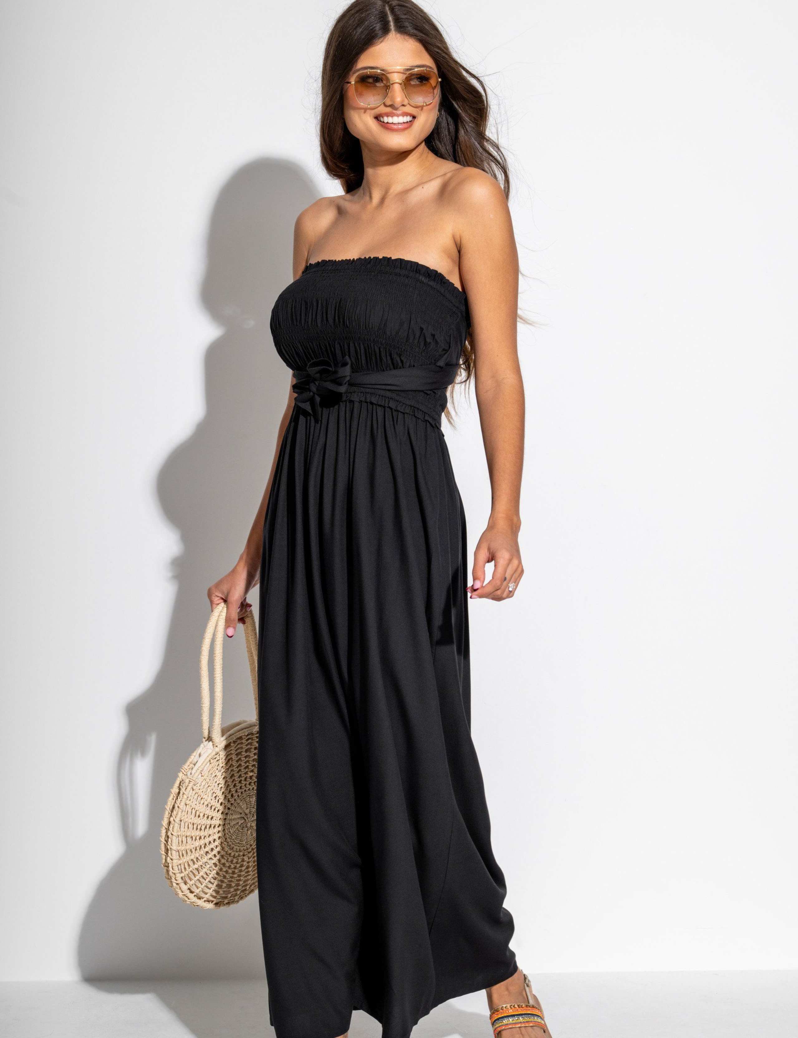 Zoey Multiway Shirred Maxi Beach Dress 3 of 6
