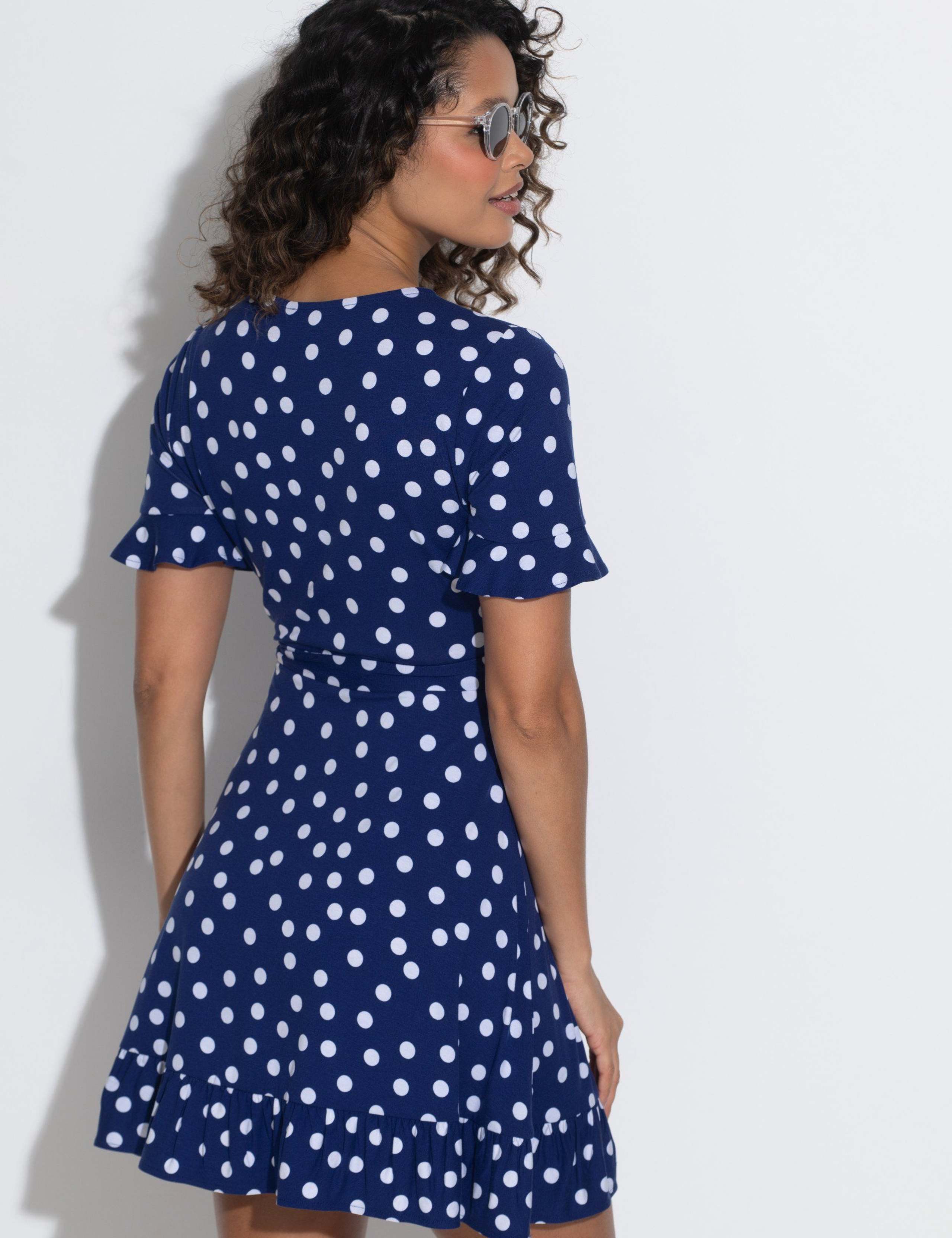 Birdie Jersey Printed V-Neck Wrap Dress 5 of 6