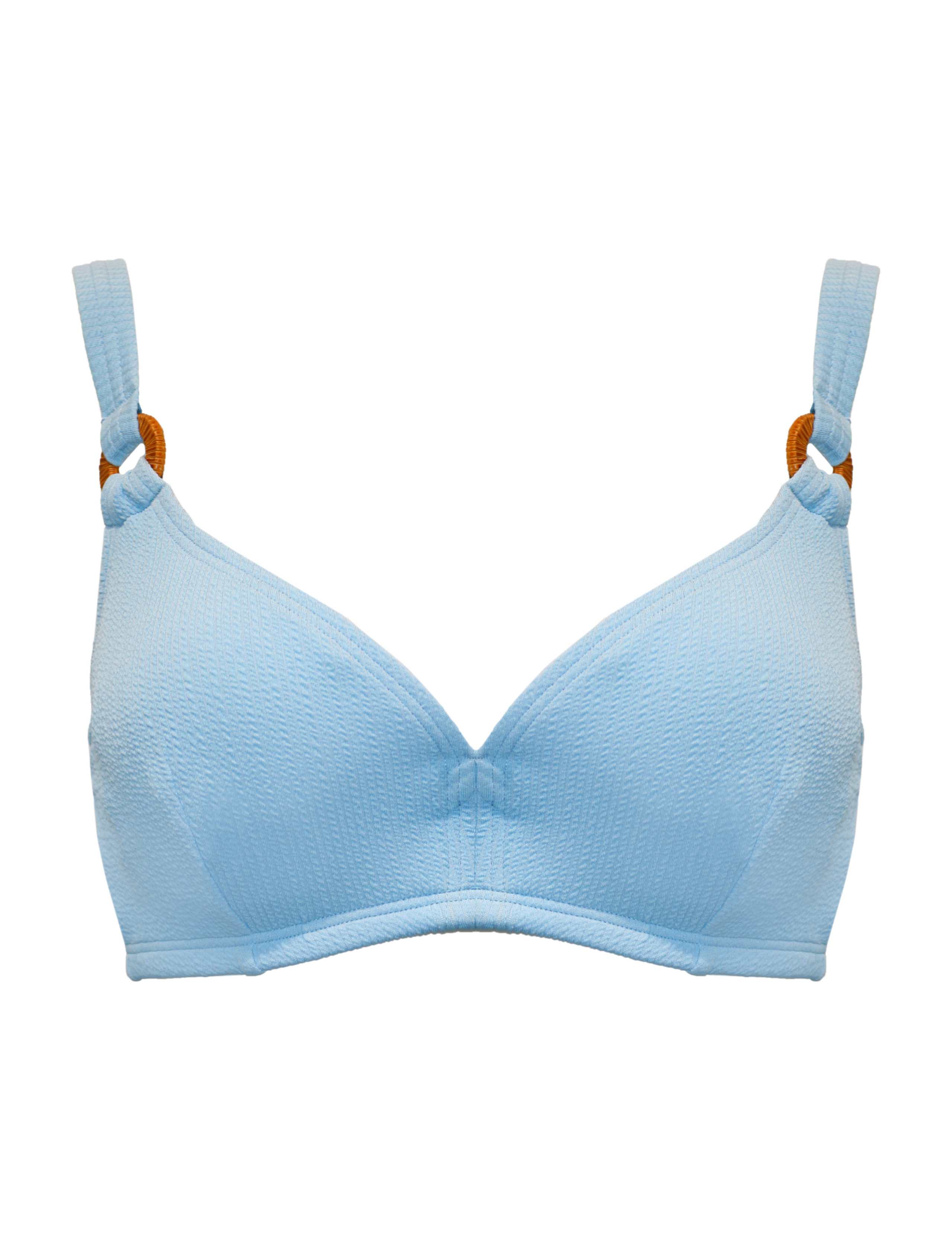 Cali Wired Ring Detail Plunge Bikini Top 2 of 7