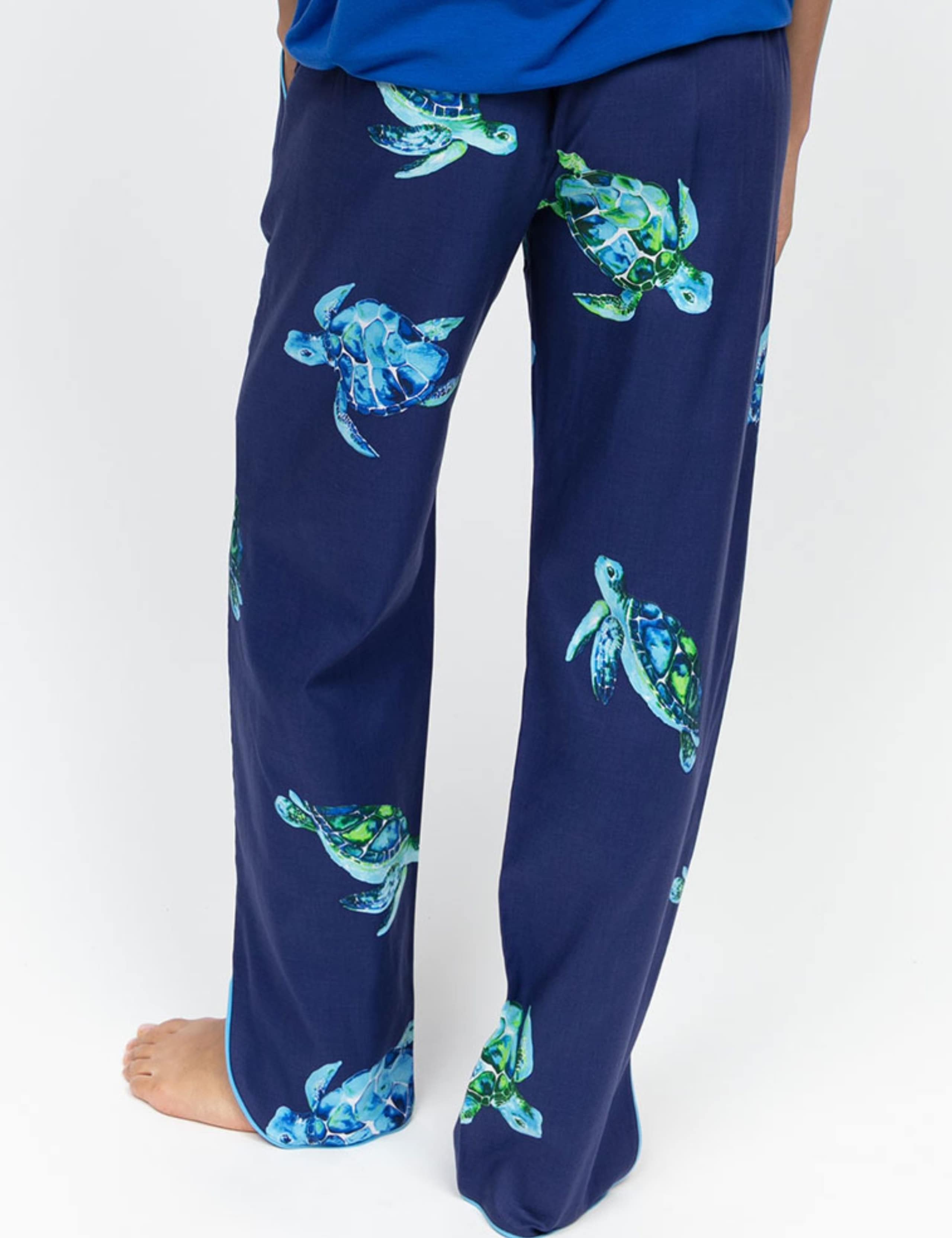 Cotton Modal Turtle Print Pyjama Bottoms 3 of 3