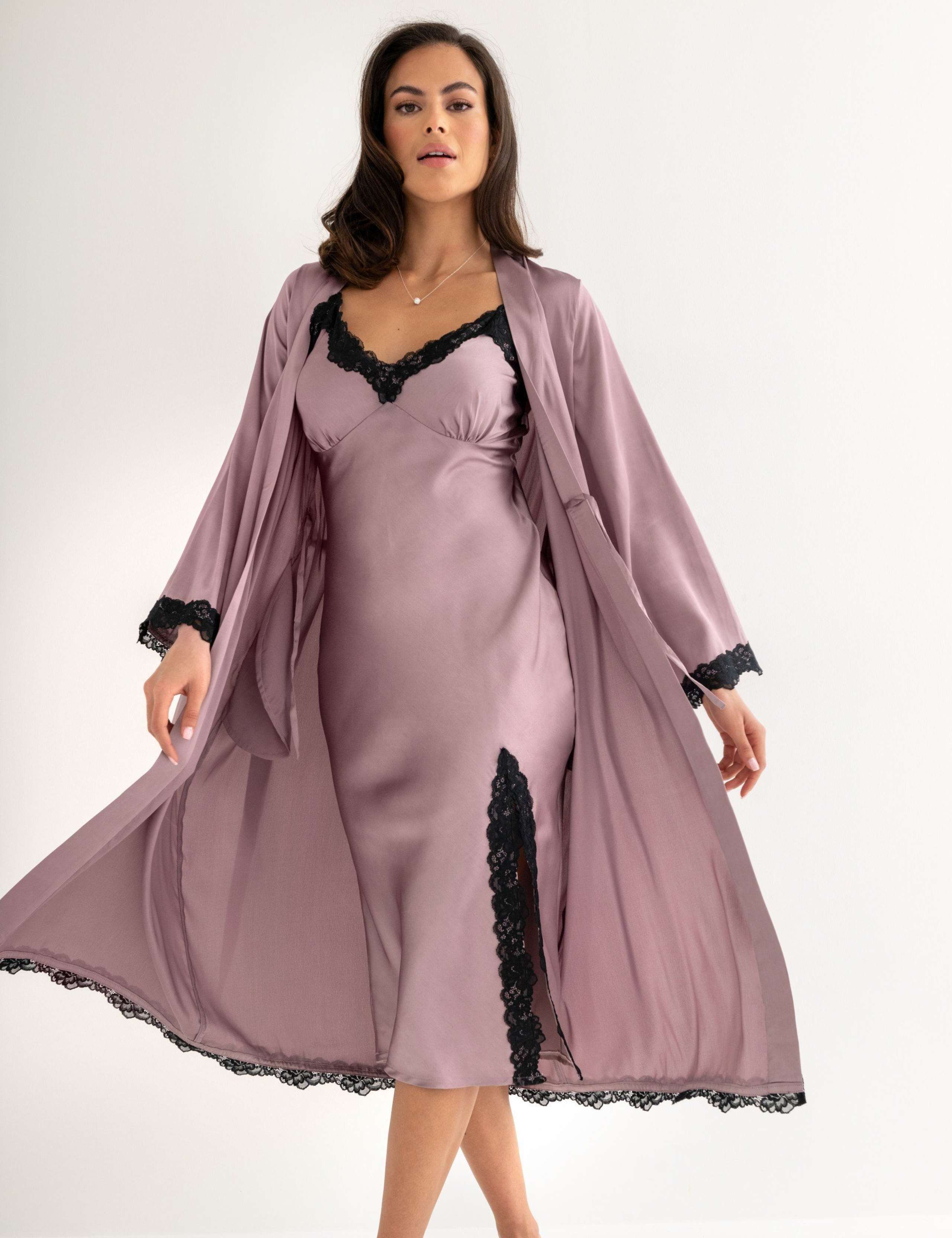 Dusk Satin & Lace Chemise 6 of 9