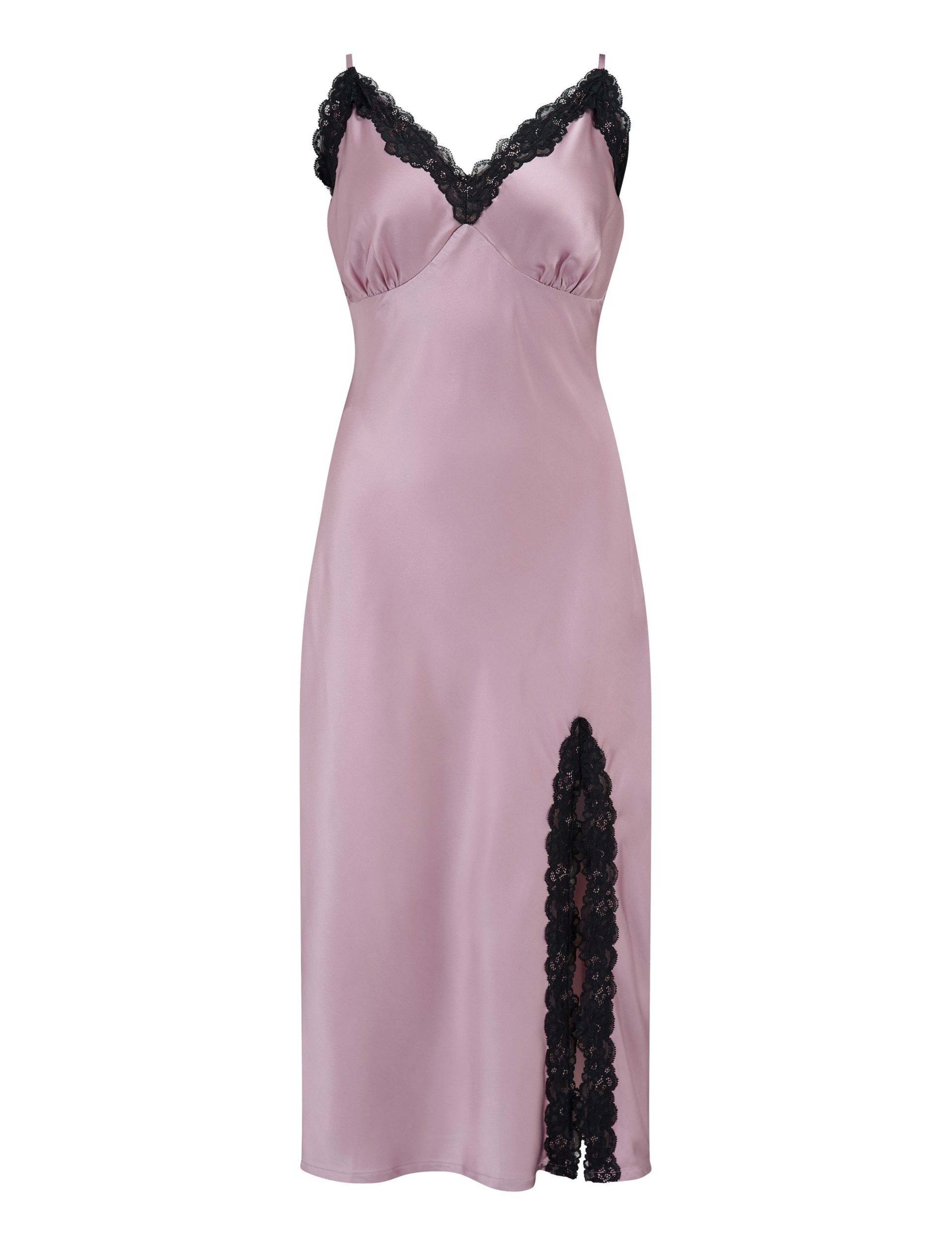 Dusk Satin and Lace Midi Chemise 2 of 6