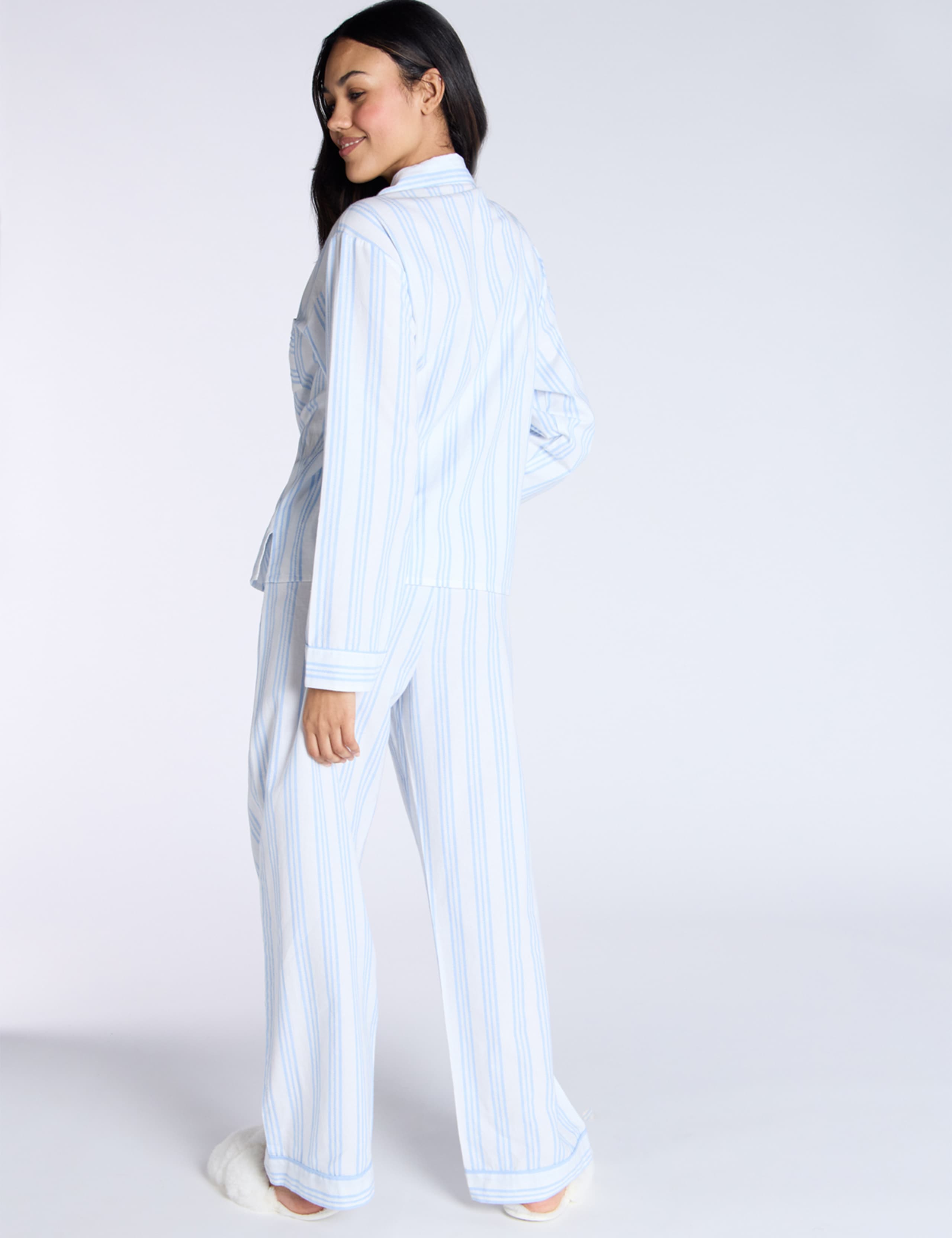 Pure Cotton Striped Pyjama Set 2 of 5