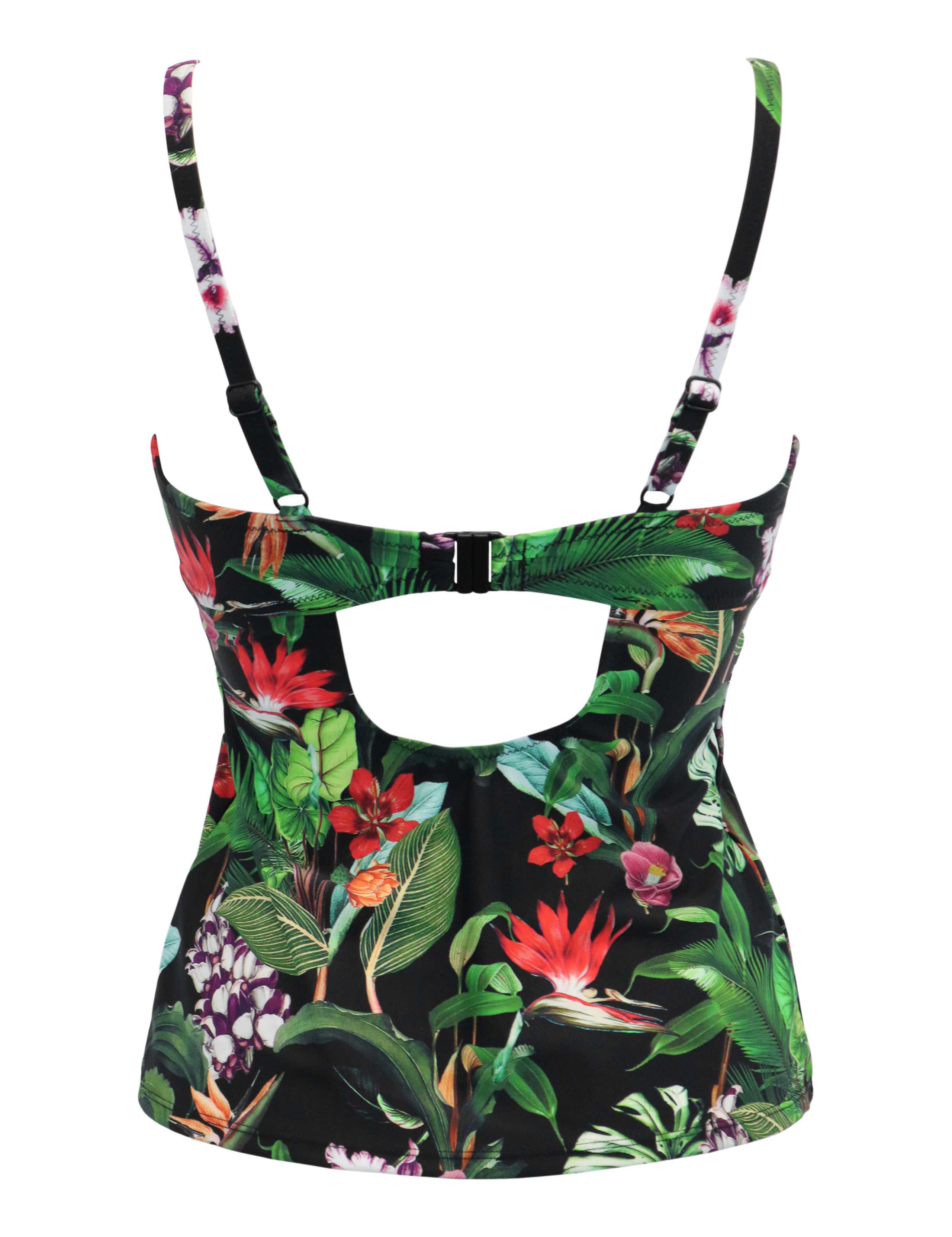 Palermo Floral Wired Padded Tankini Top B-G 6 of 8
