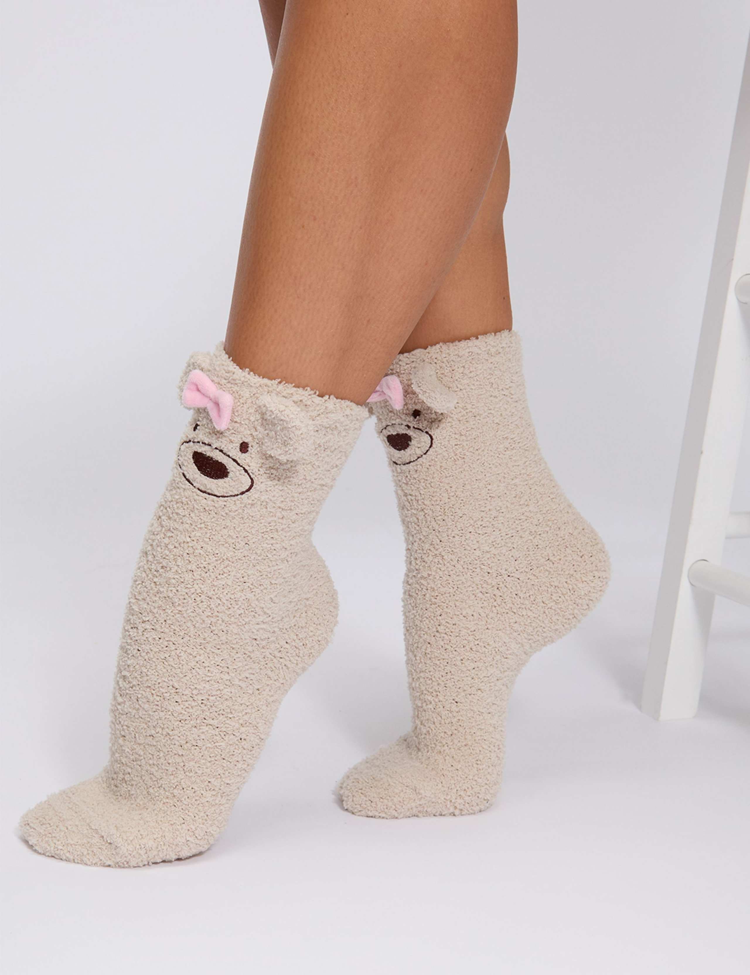 Teddy Bear Fluffy Socks 1 of 4