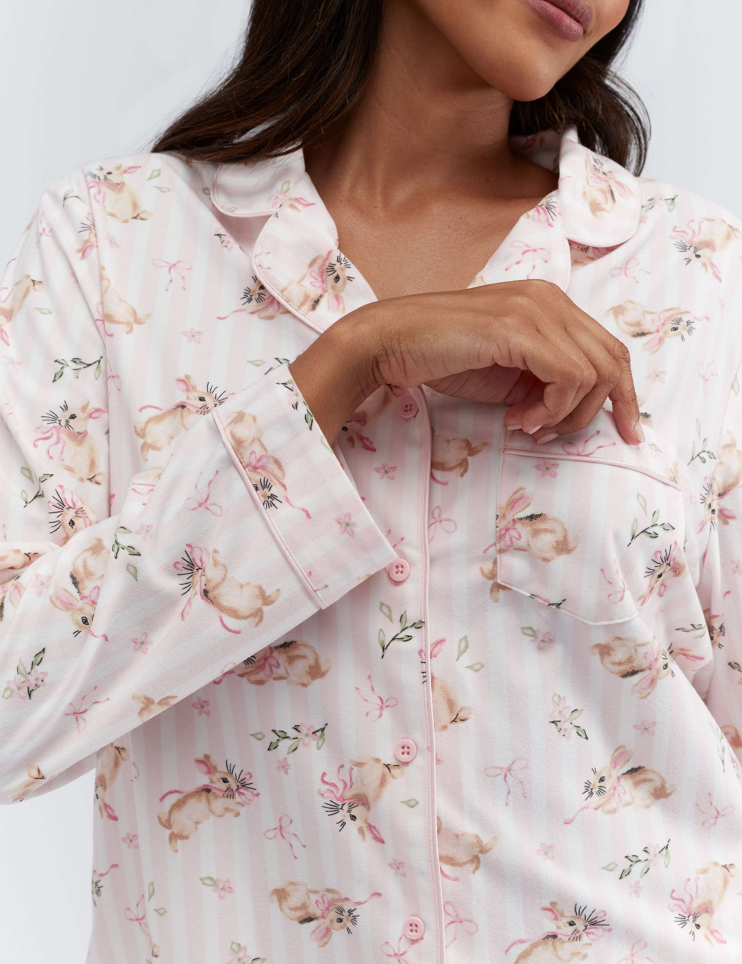 Bunny Print Christmas Family Pyjamas in a Bag 6 of 12