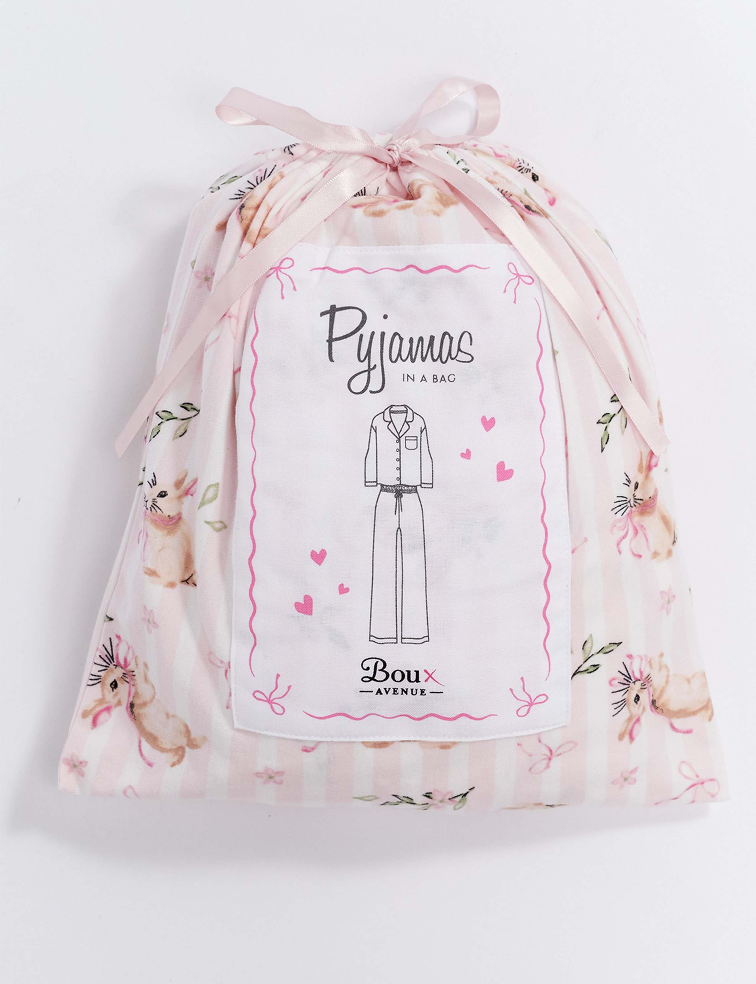 Bunny Print Christmas Family Pyjamas in a Bag 2 of 12