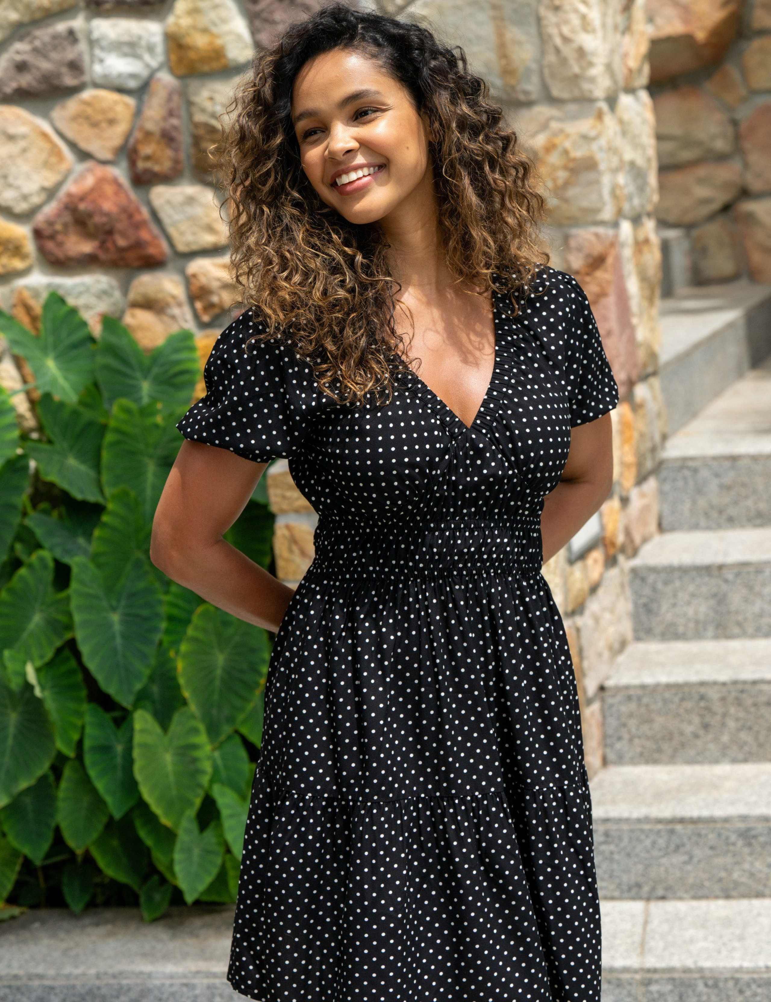 Polka Dot Mini Tea Dress 4 of 8