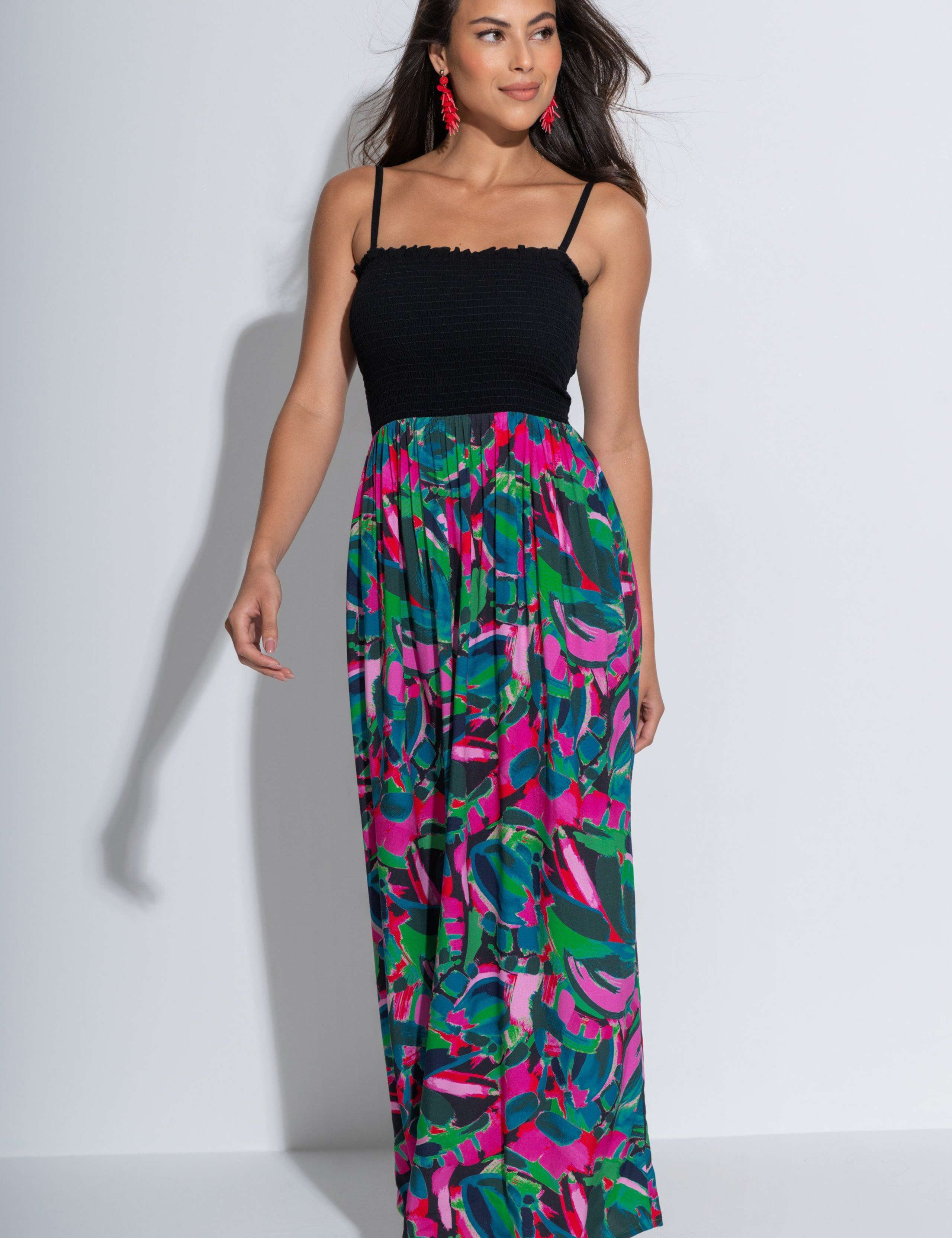 Emma Strapless Shirred Maxi Beach Dress 2 of 4