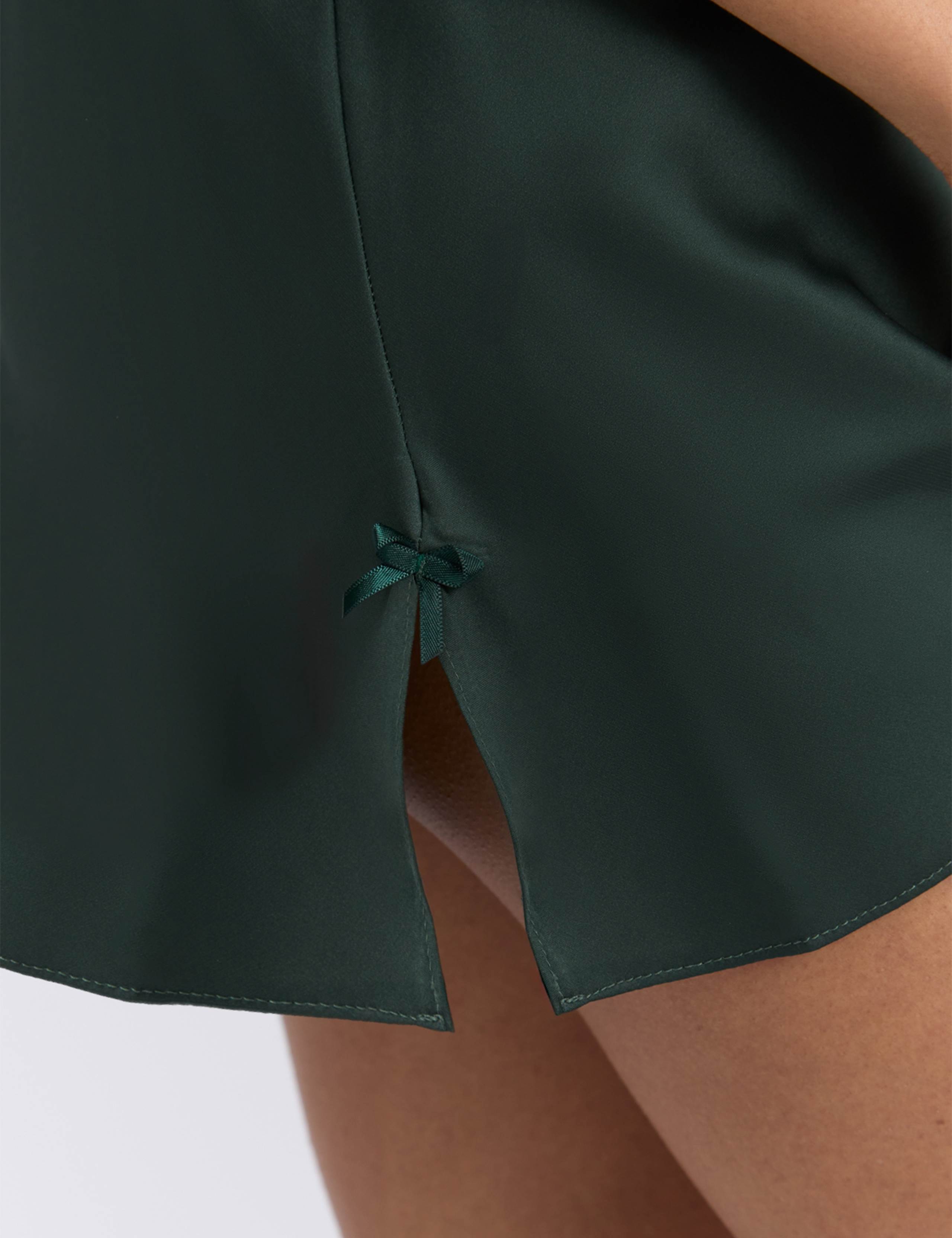 Kaya Satin Strappy Lace Trim Chemise 5 of 5
