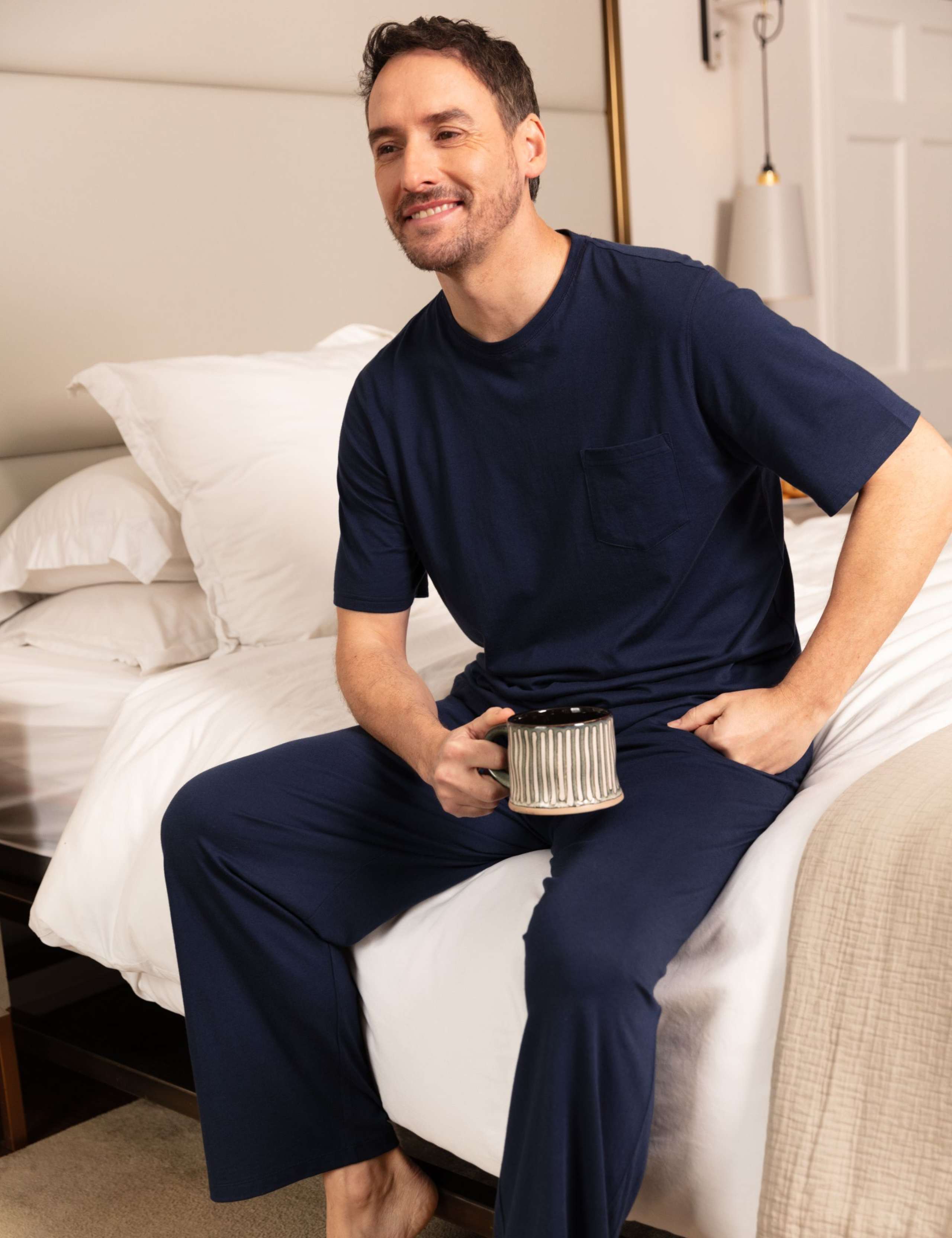 Cotton Modal Blend Jersey Pyjama Bottoms 4 of 4