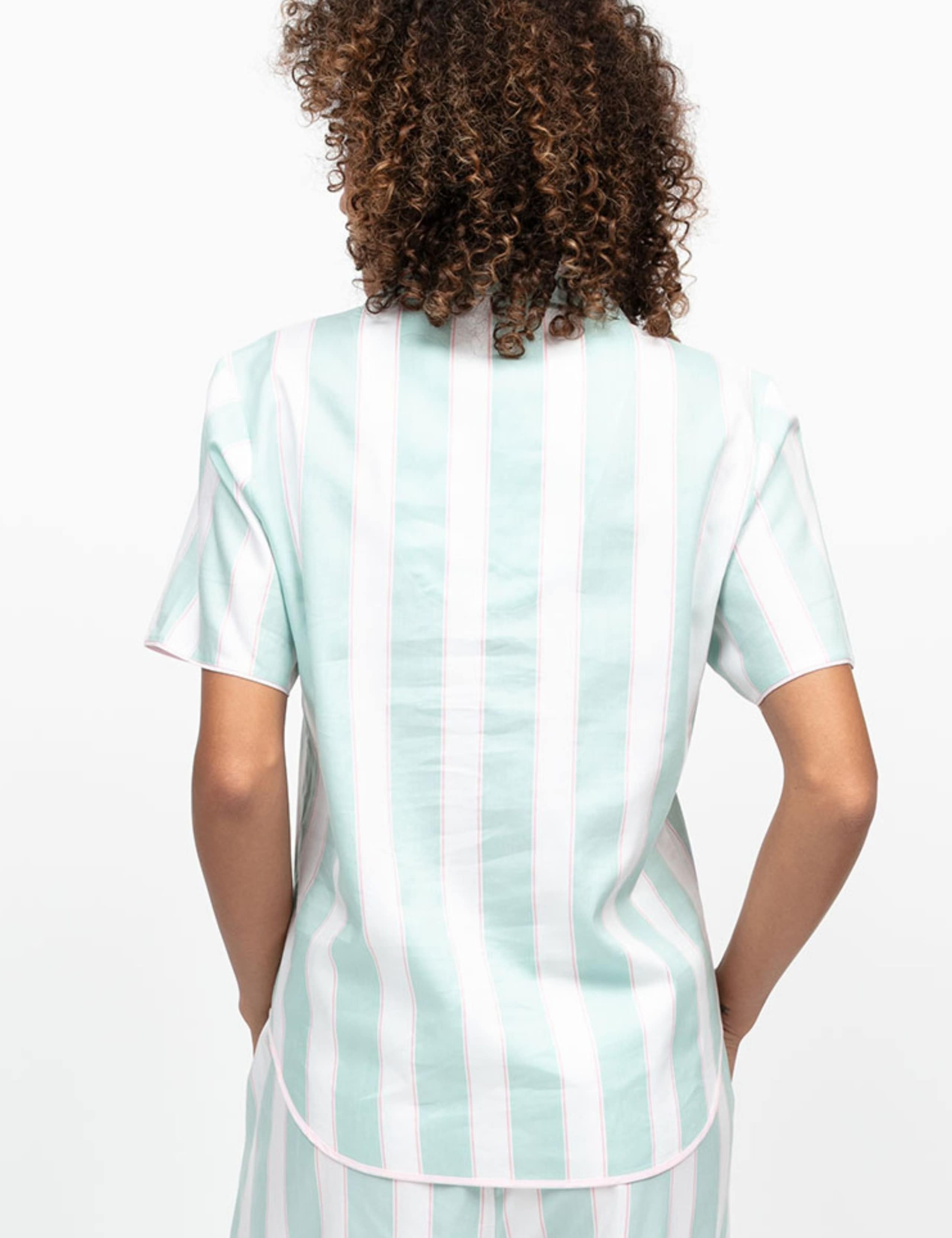 Cotton Modal Striped Pyjama Top 3 of 3