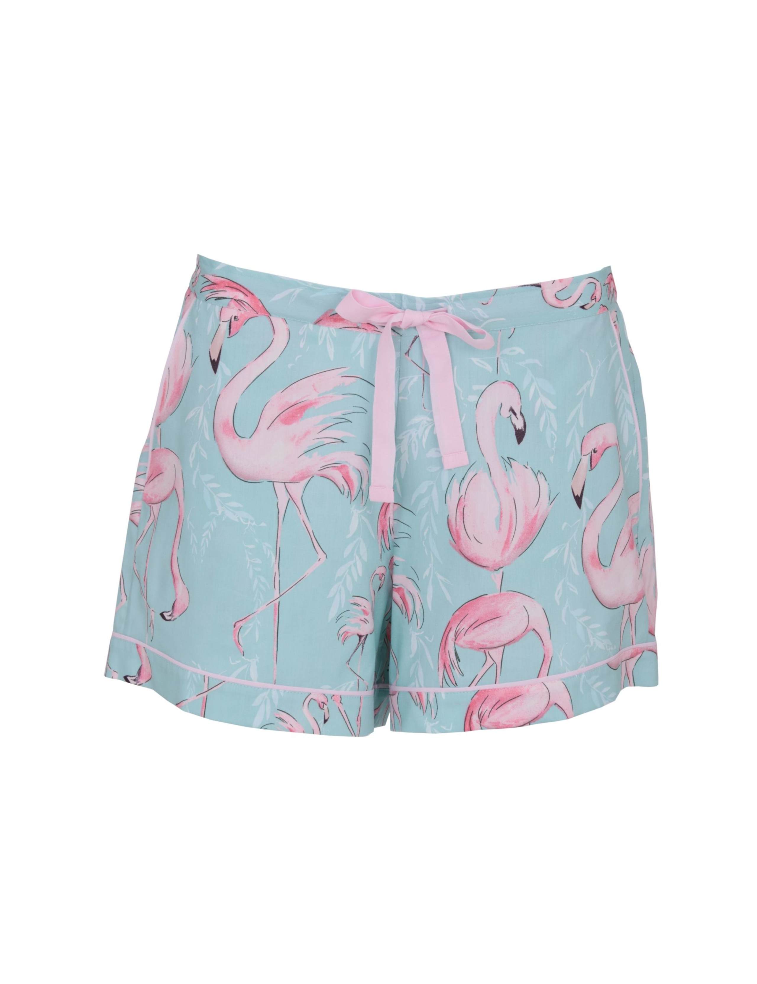 Cotton Modal Flamingo Tie Pyjama Shorts 2 of 4