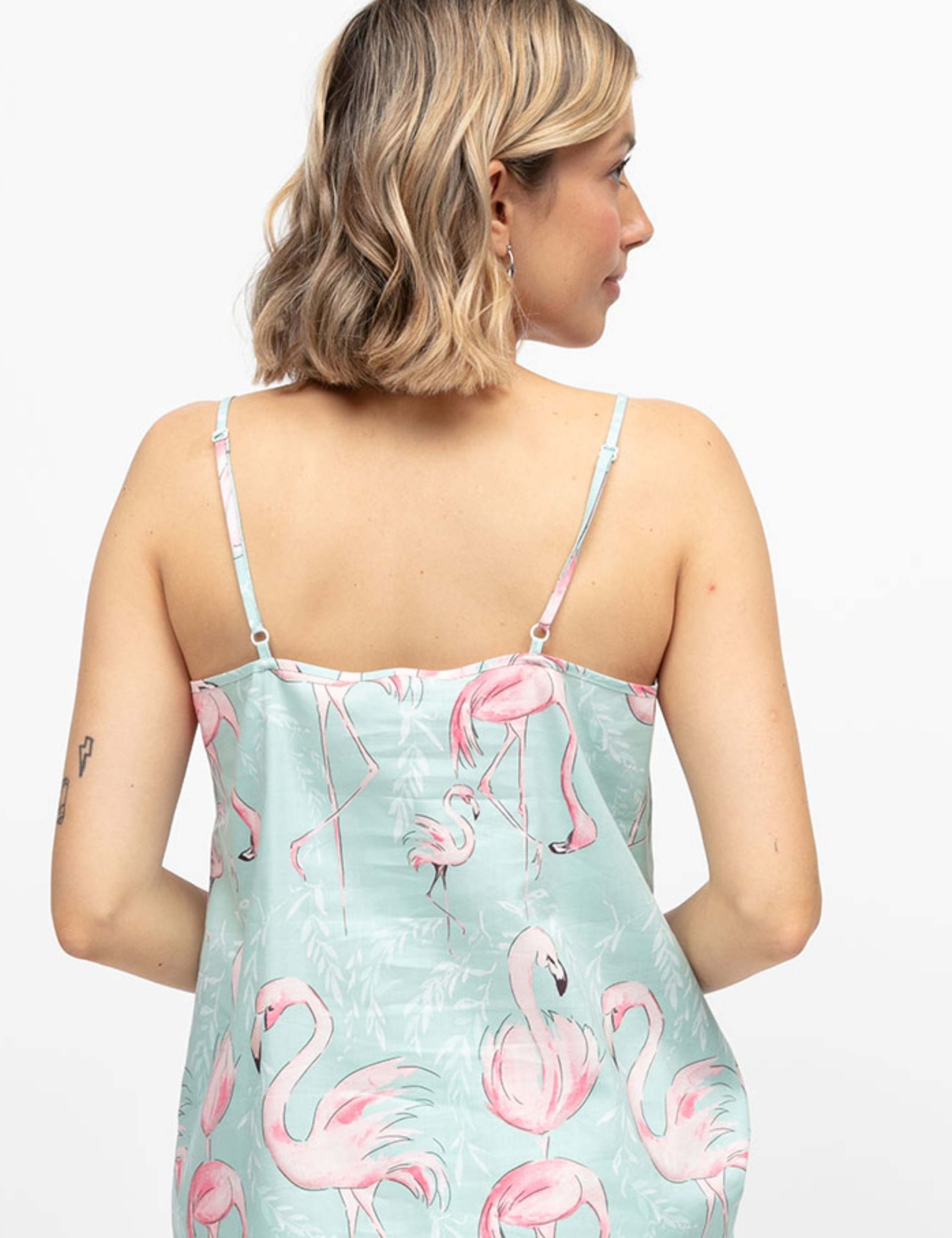 Cotton Modal Flamingo Strappy Cami Top 4 of 4