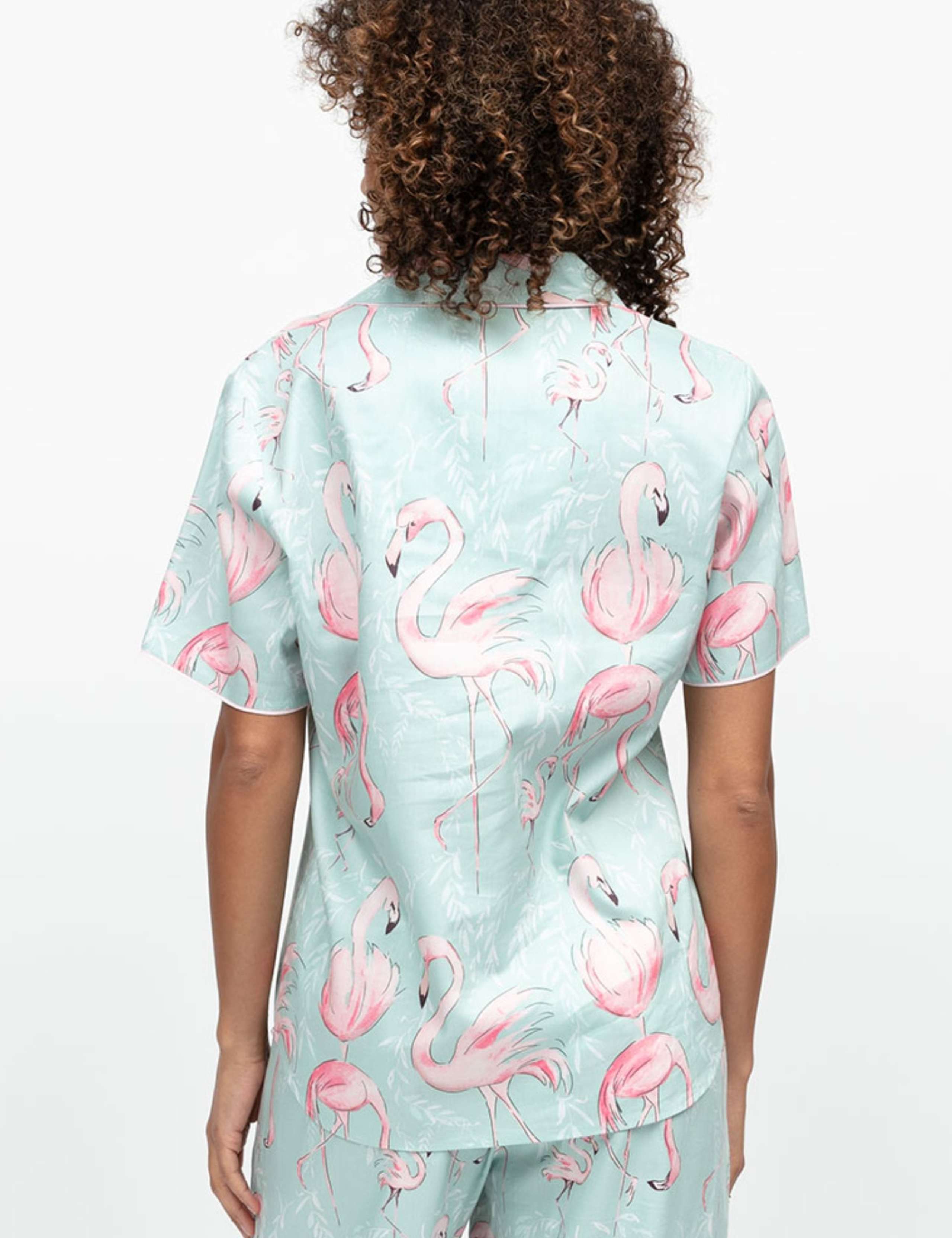 Cotton Modal Flamingo Pyjama Top 3 of 4