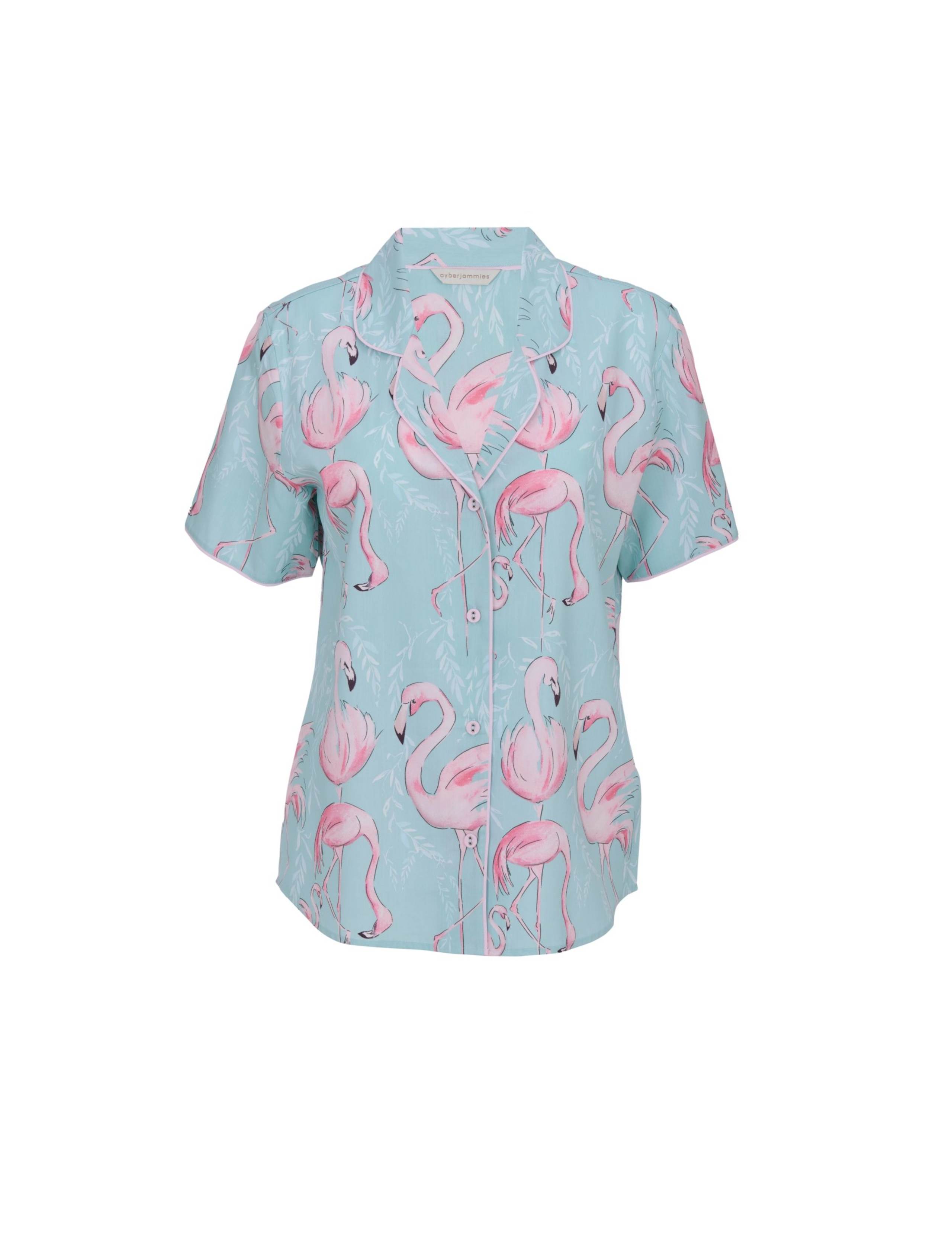 Cotton Modal Flamingo Pyjama Top 2 of 4