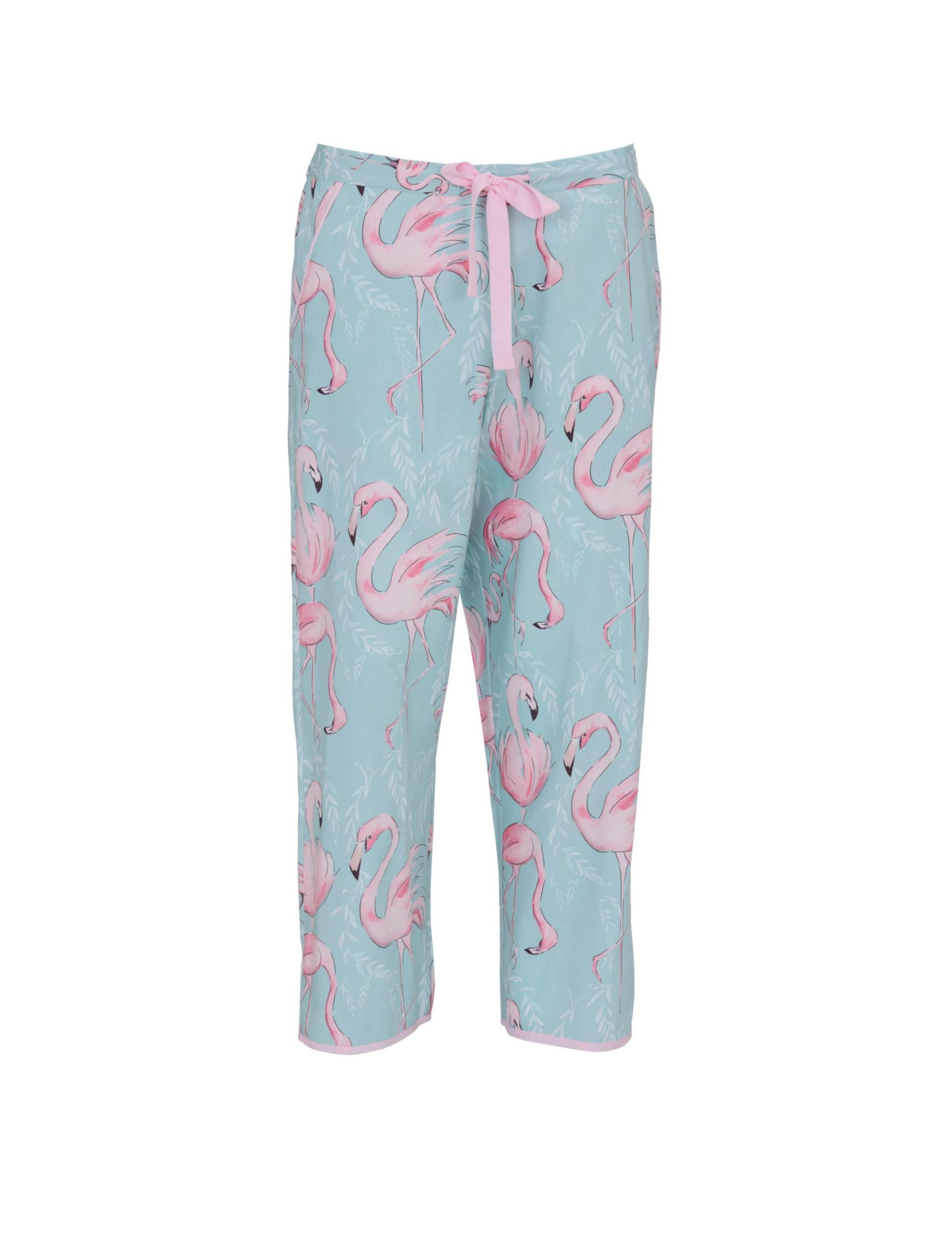 Cotton Modal Flamingo Print Pyjama Bottoms 2 of 4
