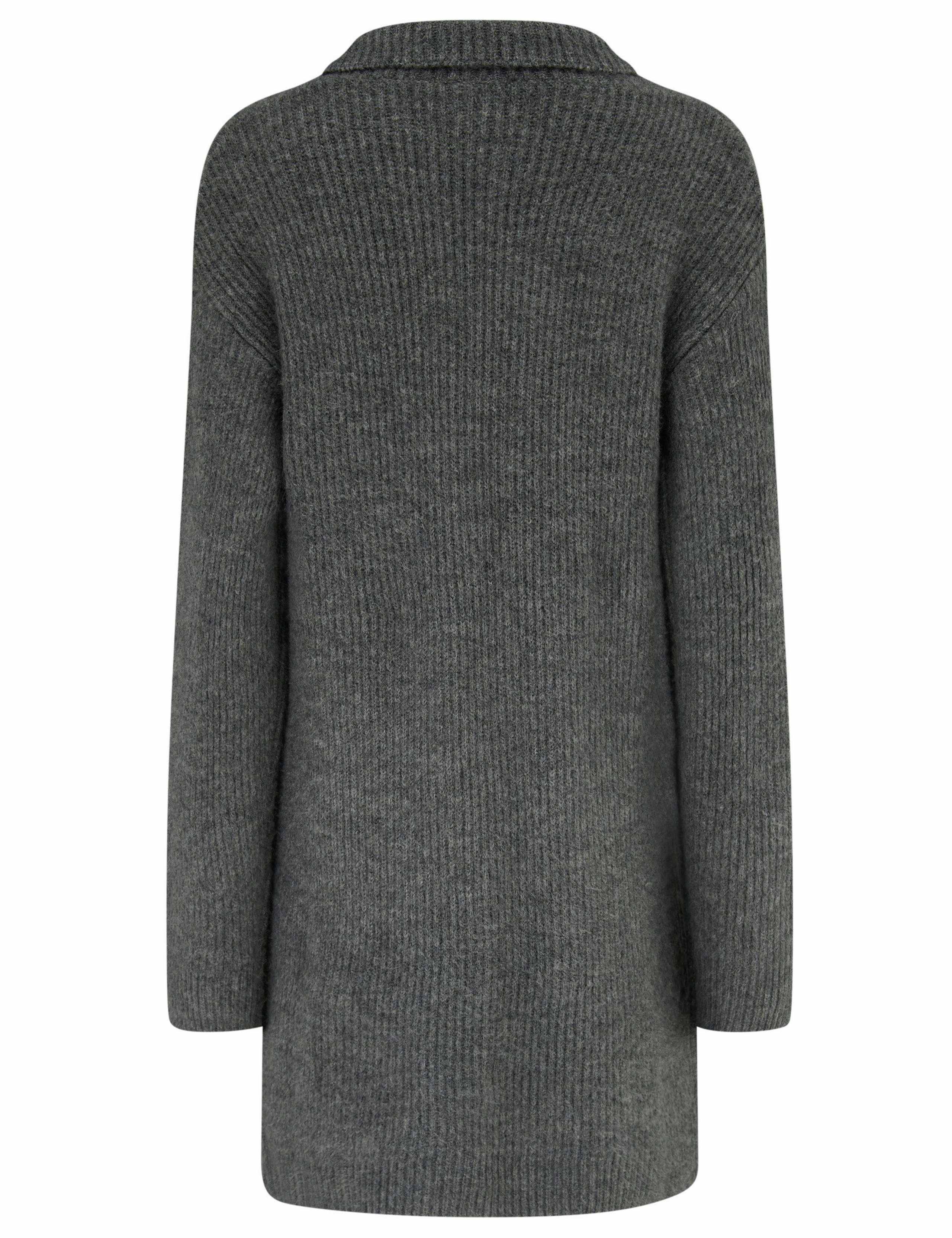 Cosy Ribbed Half-Zip Mini Knitted Dress 7 of 7