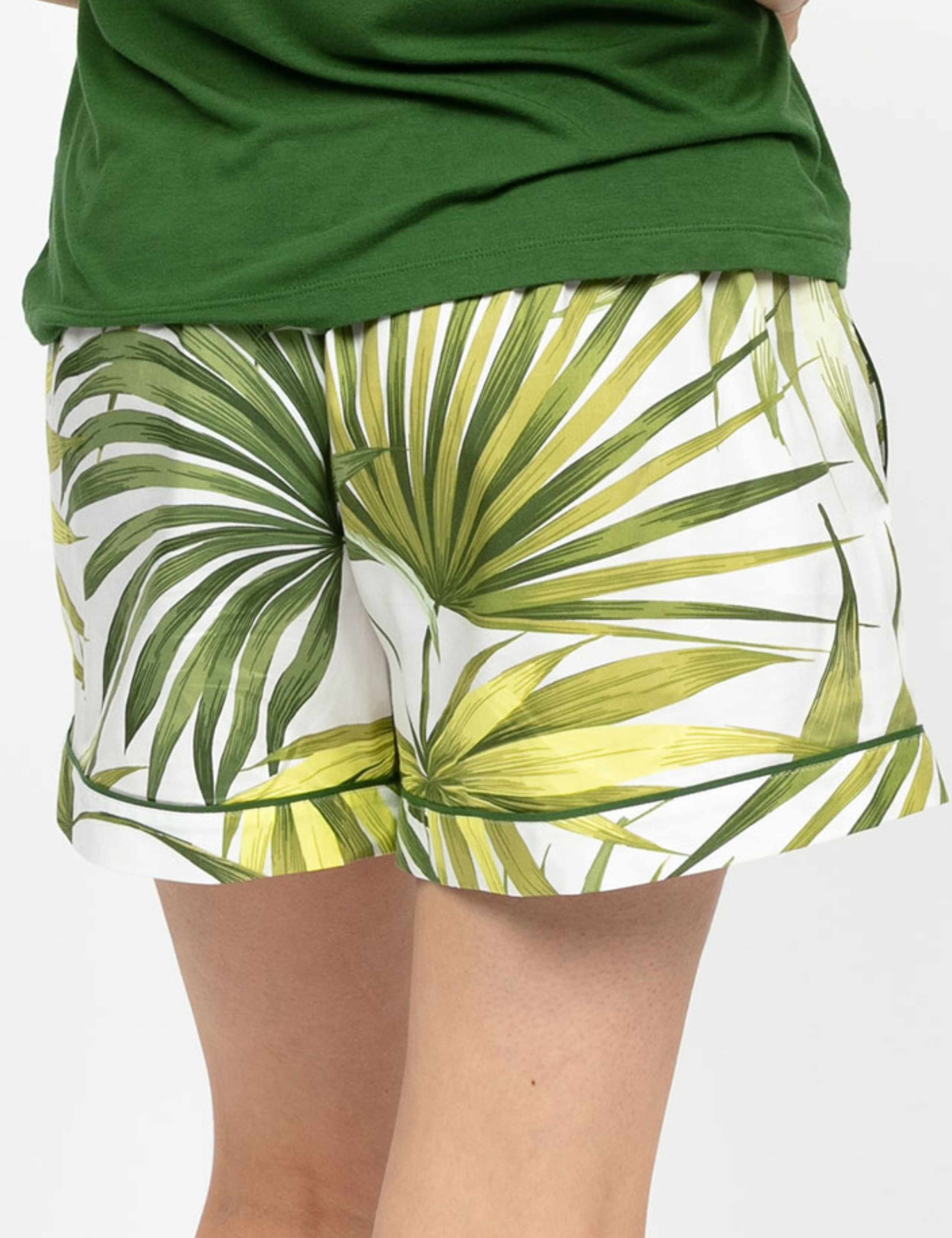 Cotton Modal Palm Print Pyjama Shorts 4 of 4