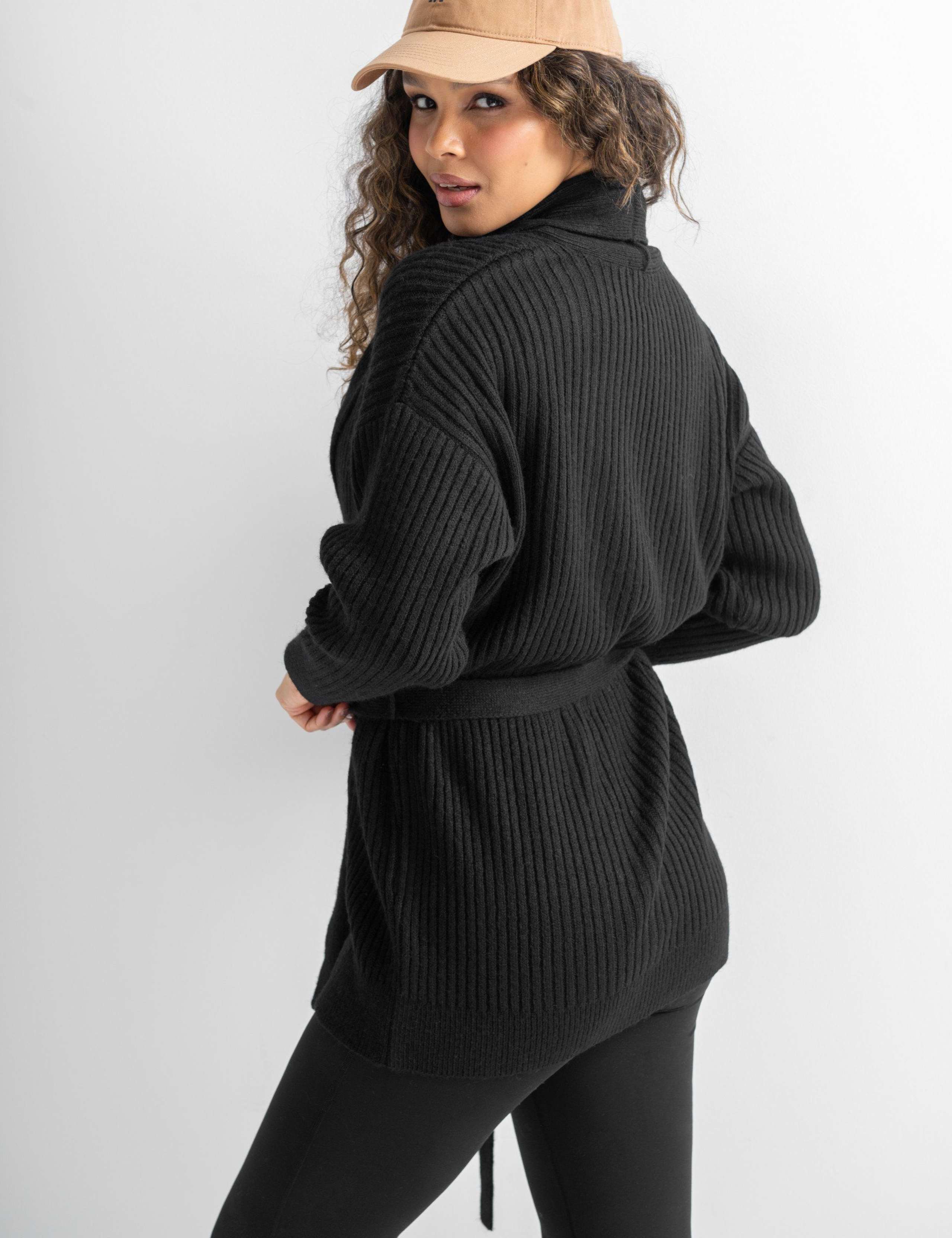 The Go To Knitted V-Neck Tie Waist Cardigan 8 of 9