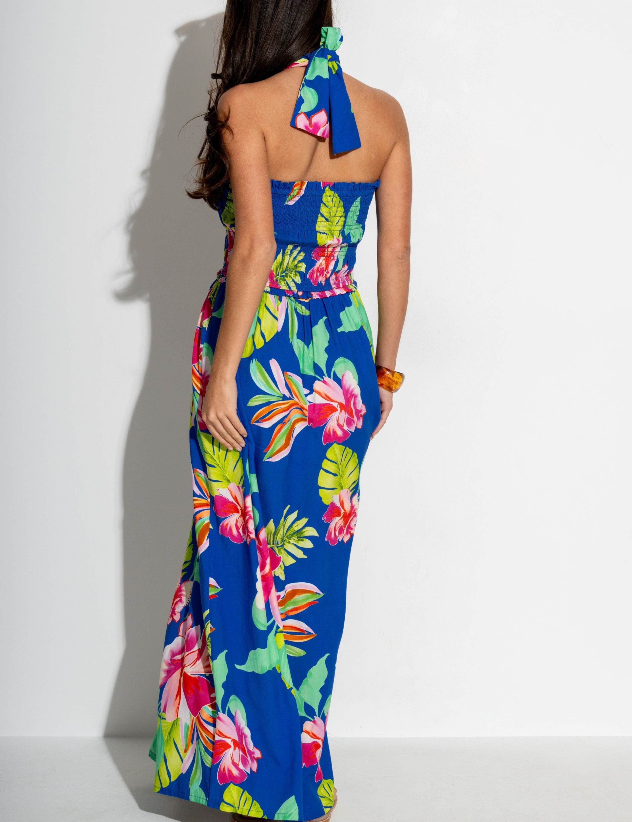 Zoey Floral Maxi Shirred Beach Dress 5 of 6
