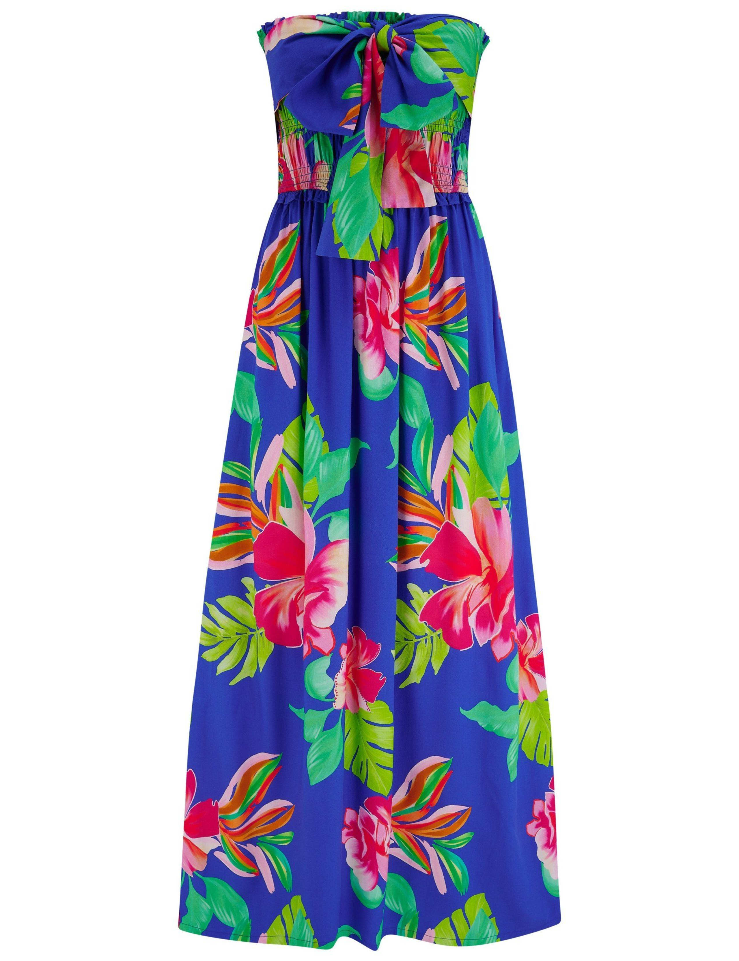 Zoey Floral Maxi Shirred Beach Dress 2 of 6