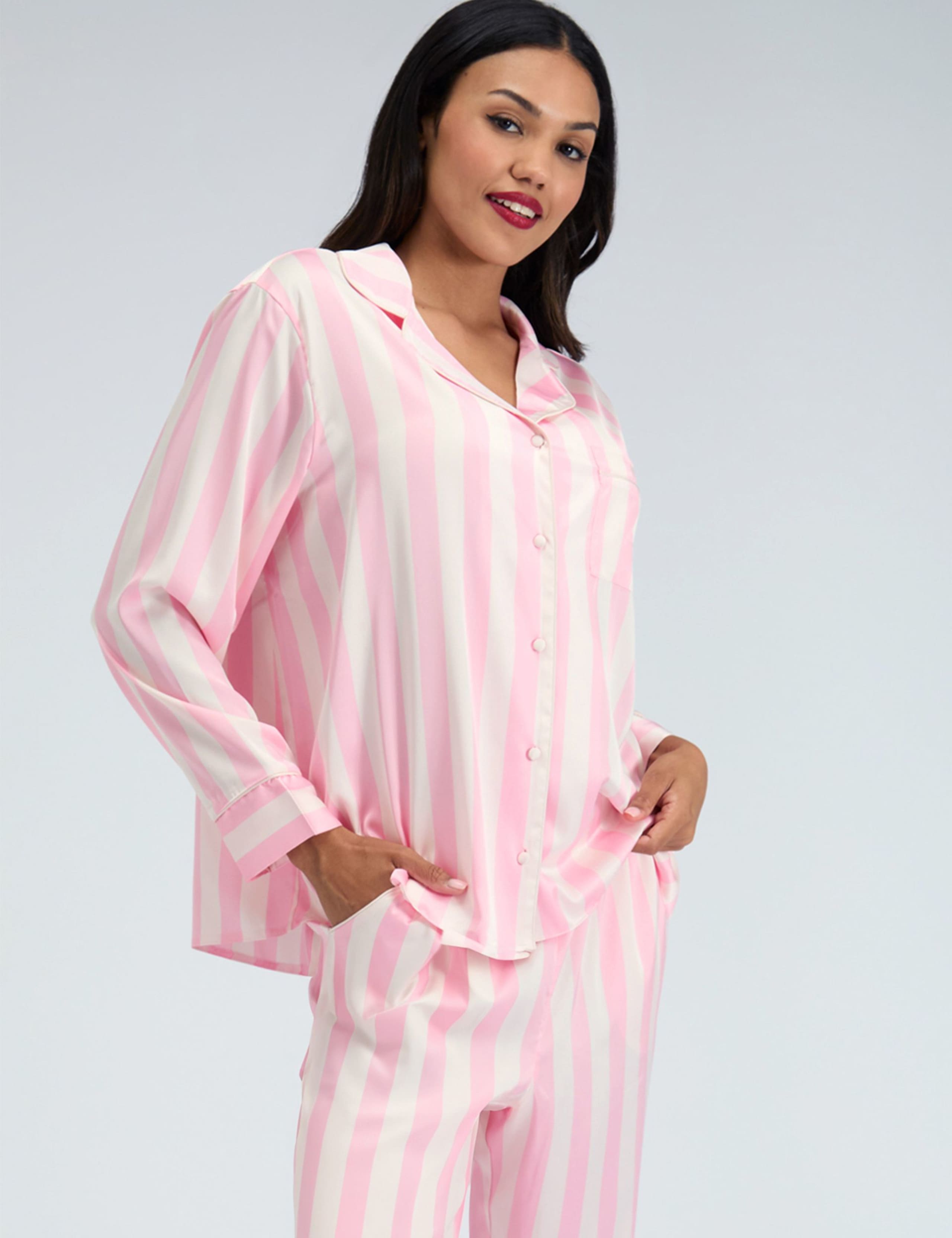 Satin Striped Pyjama Set 2 of 9