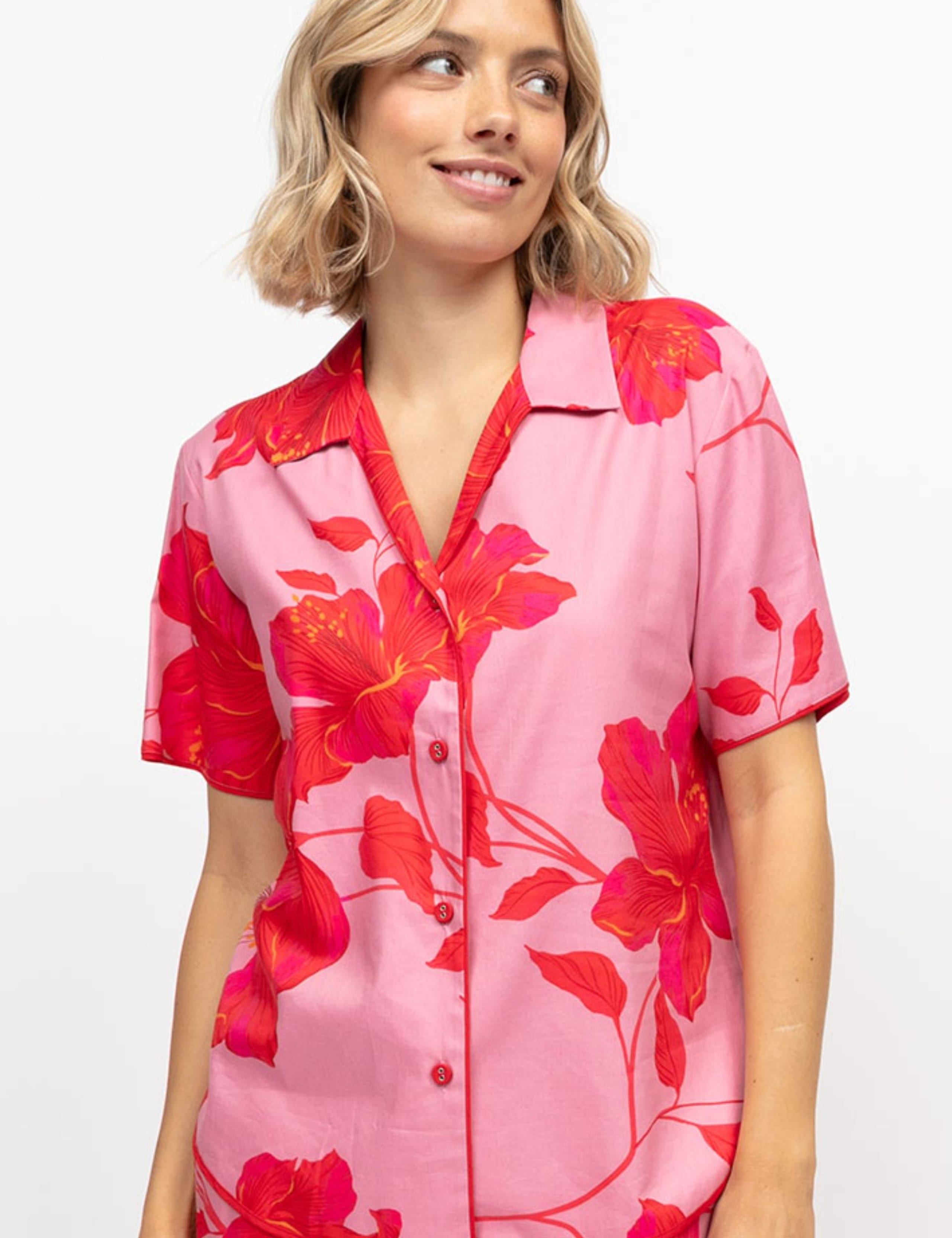 Cotton Modal Floral Pyjama Top 3 of 4