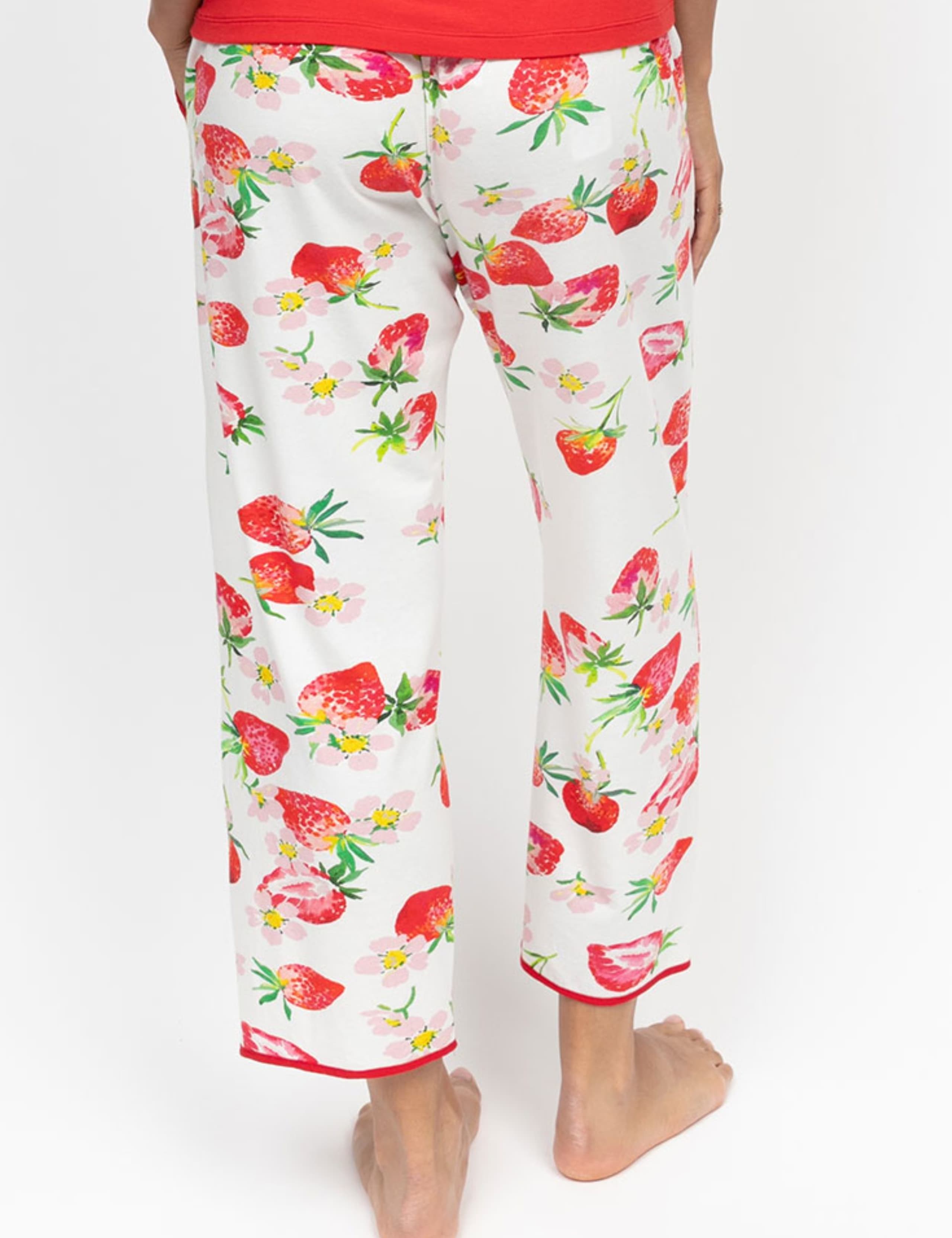 Cotton Modal Strawberry Print Pyjama Bottoms 4 of 4