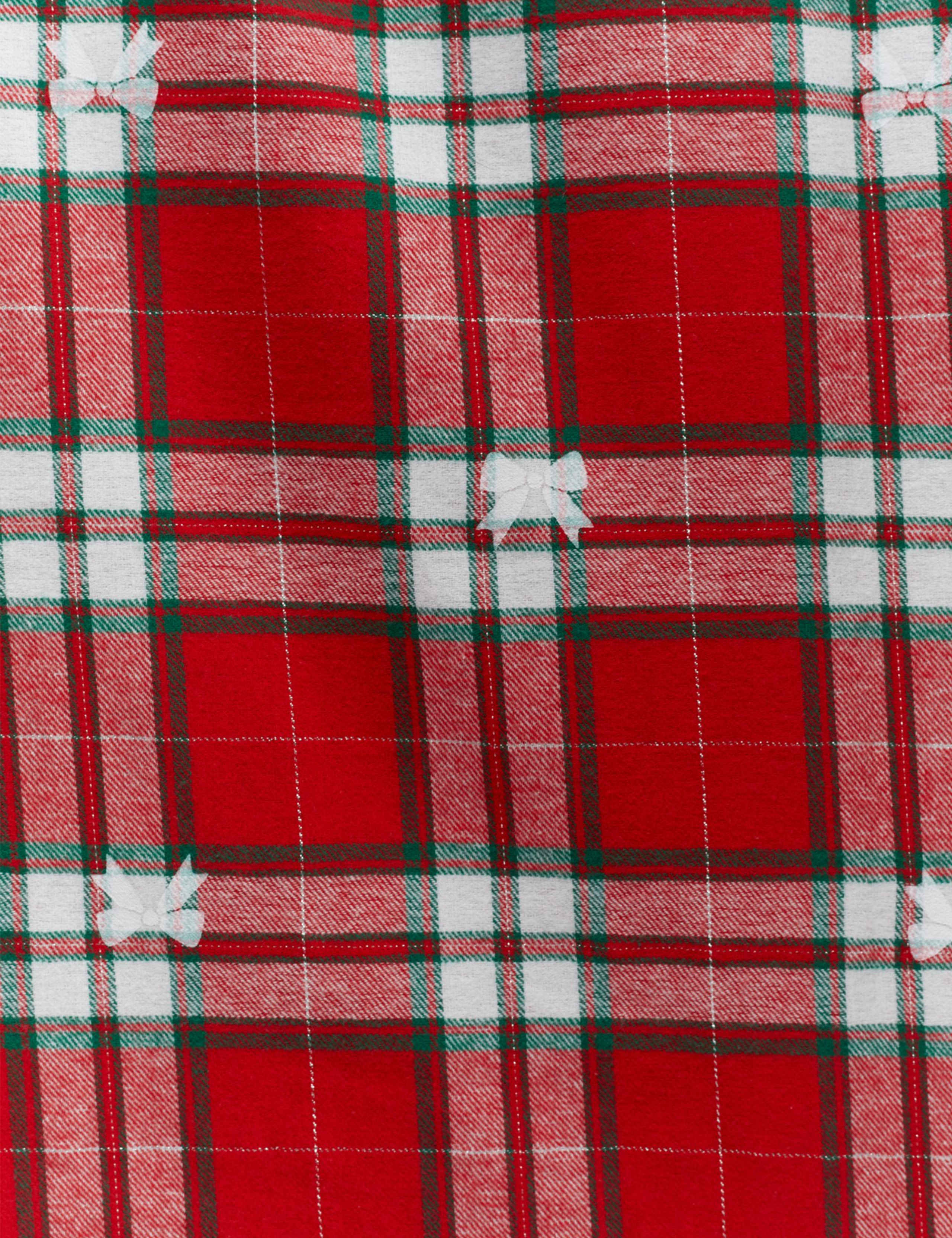 Cotton Rich Checked Bow Pyjamas in a Bag 9 of 10