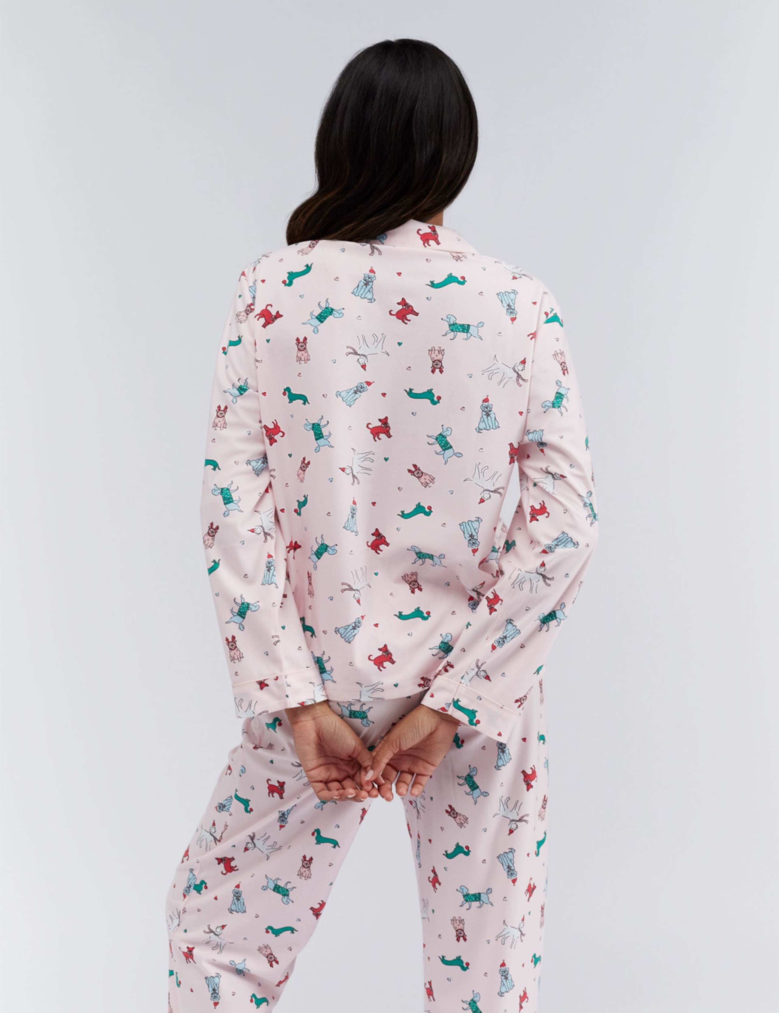 Fleece Dog Print Christmas Pyjamas in a Bag 4 of 9