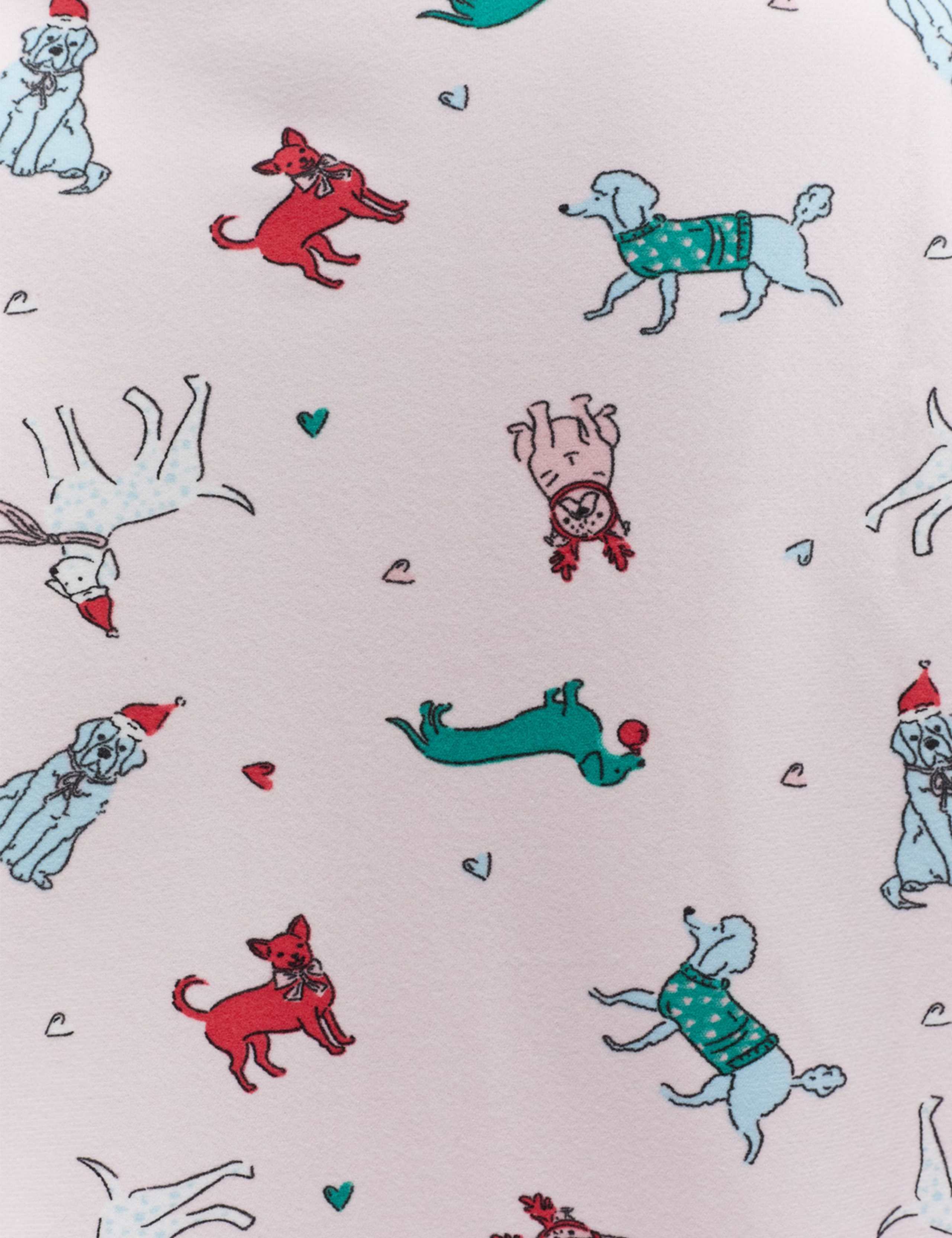 Fleece Dog Print Christmas Pyjamas in a Bag 9 of 9